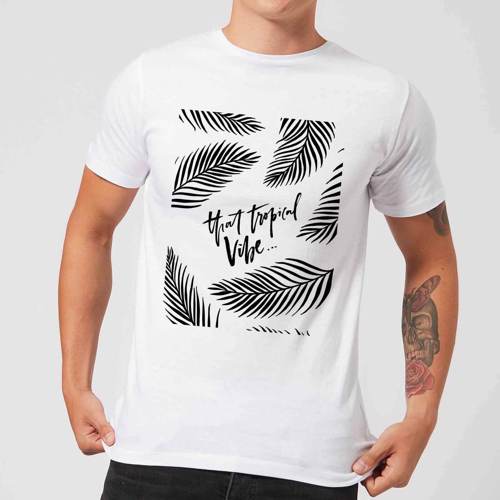 PlanetA444 That Tropical Vobe Men's T-Shirt - White - S - White