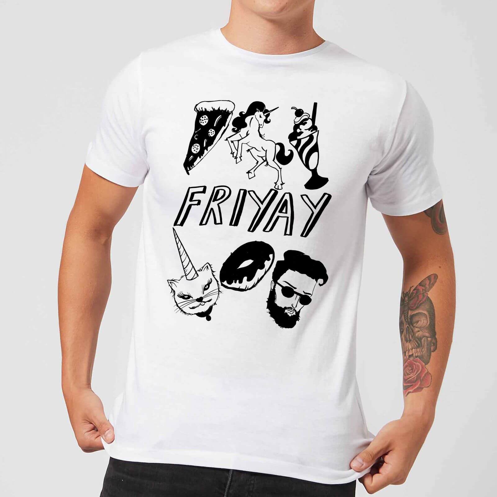 Rock On Ruby Friyay Men's T-Shirt - White - S - White