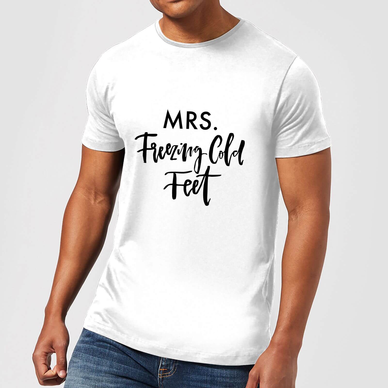 PlanetA444 Mrs. Freezing Cold Feet Men's T-Shirt - White - S - White