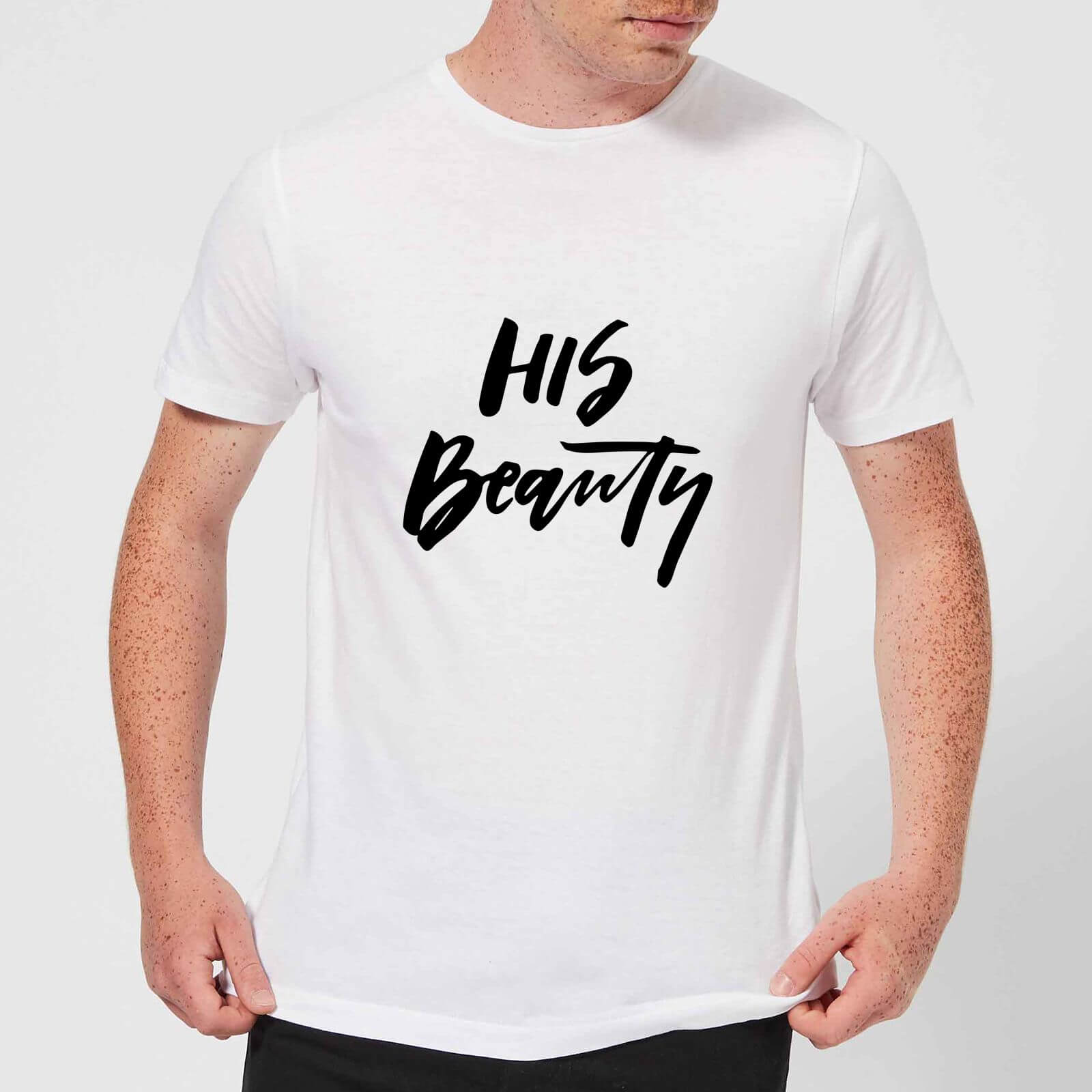 PlanetA444 His Beauty Men's T-Shirt - White - S - White