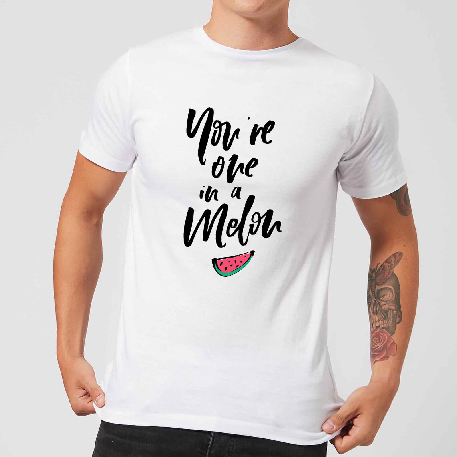 PlanetA444 You're One In A Melon Men's T-Shirt - White - S - White
