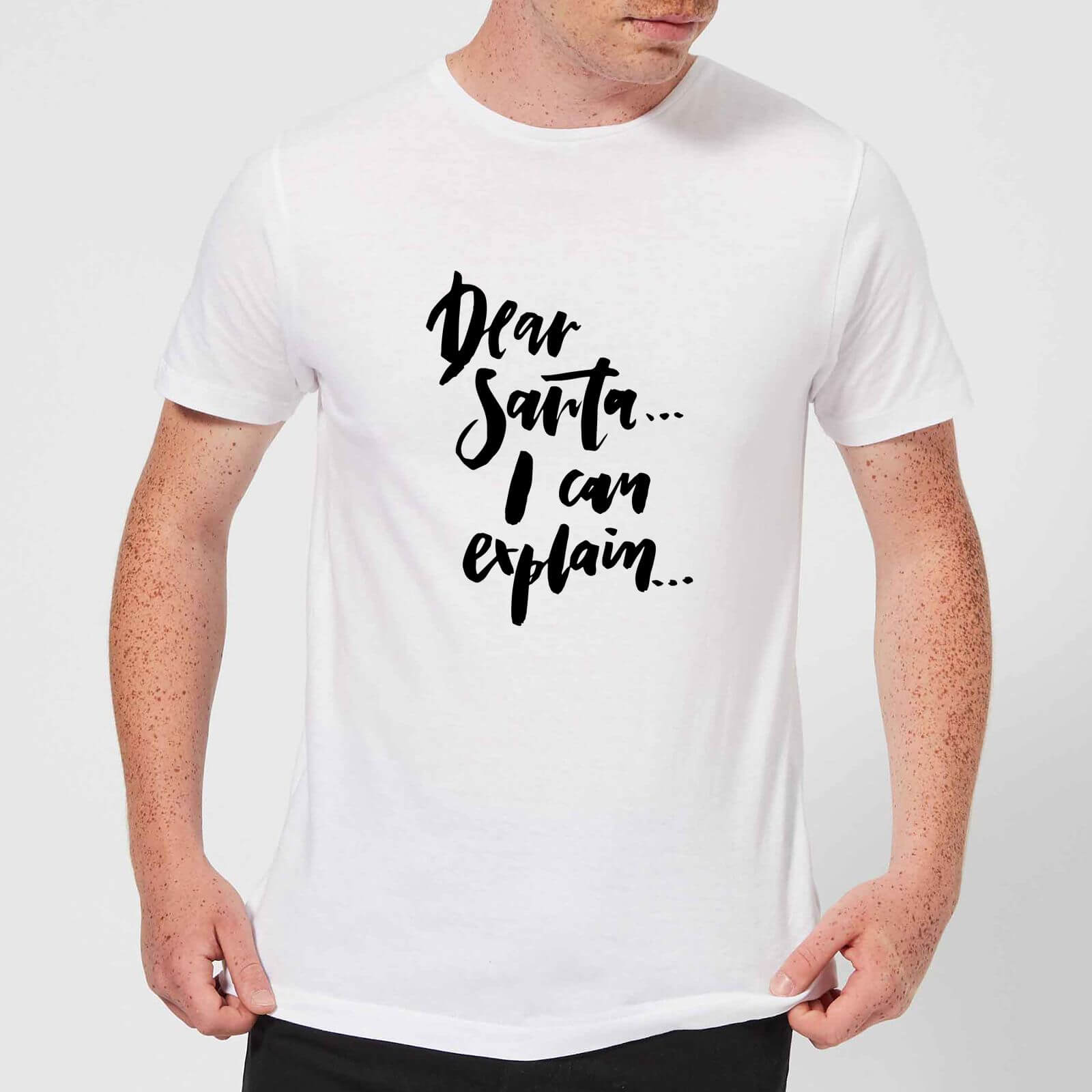PlanetA444 Dear Santa, I Can Explain... Men's T-Shirt - White - S - White