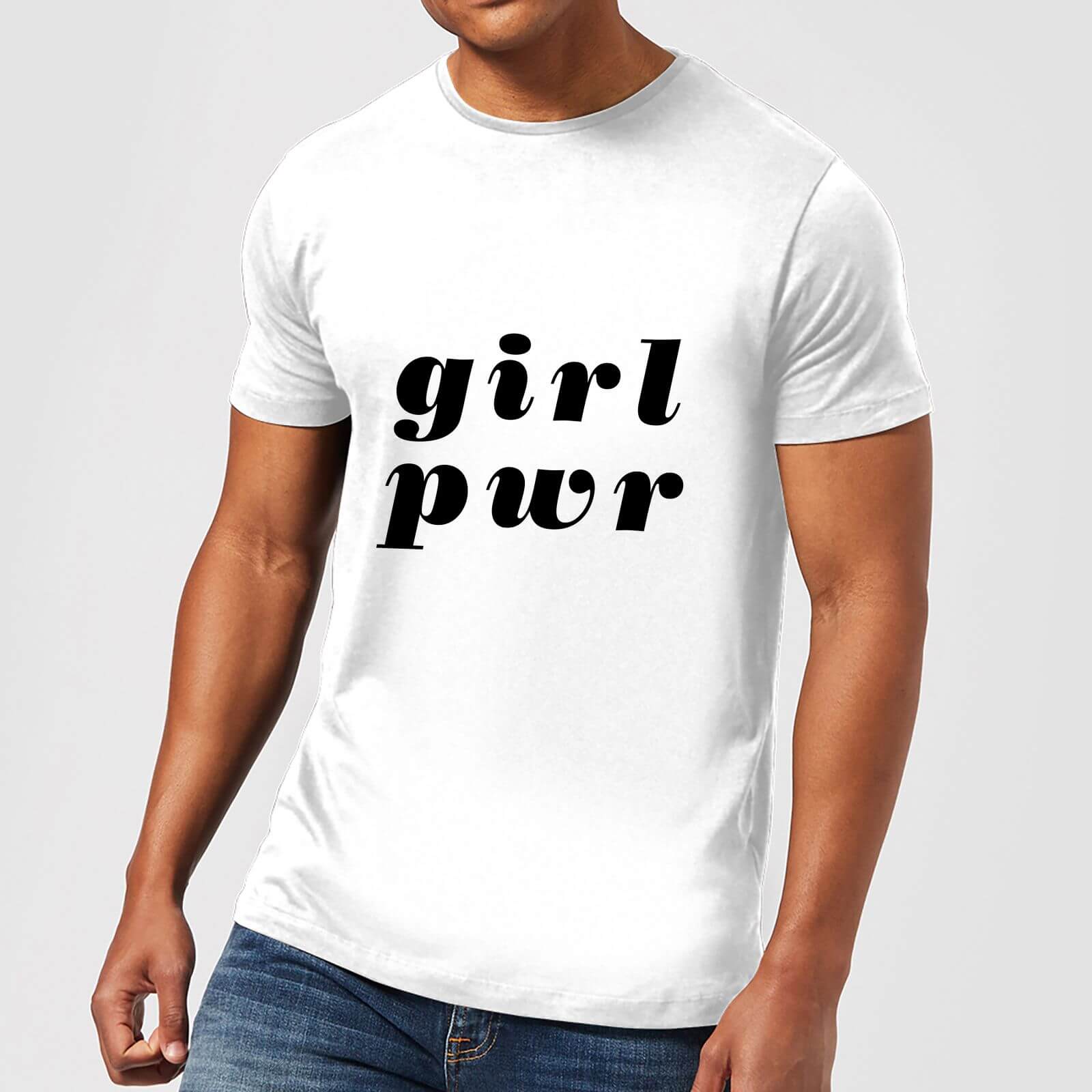 PlanetA444 Girl Pwr Men's T-Shirt - White - S - White