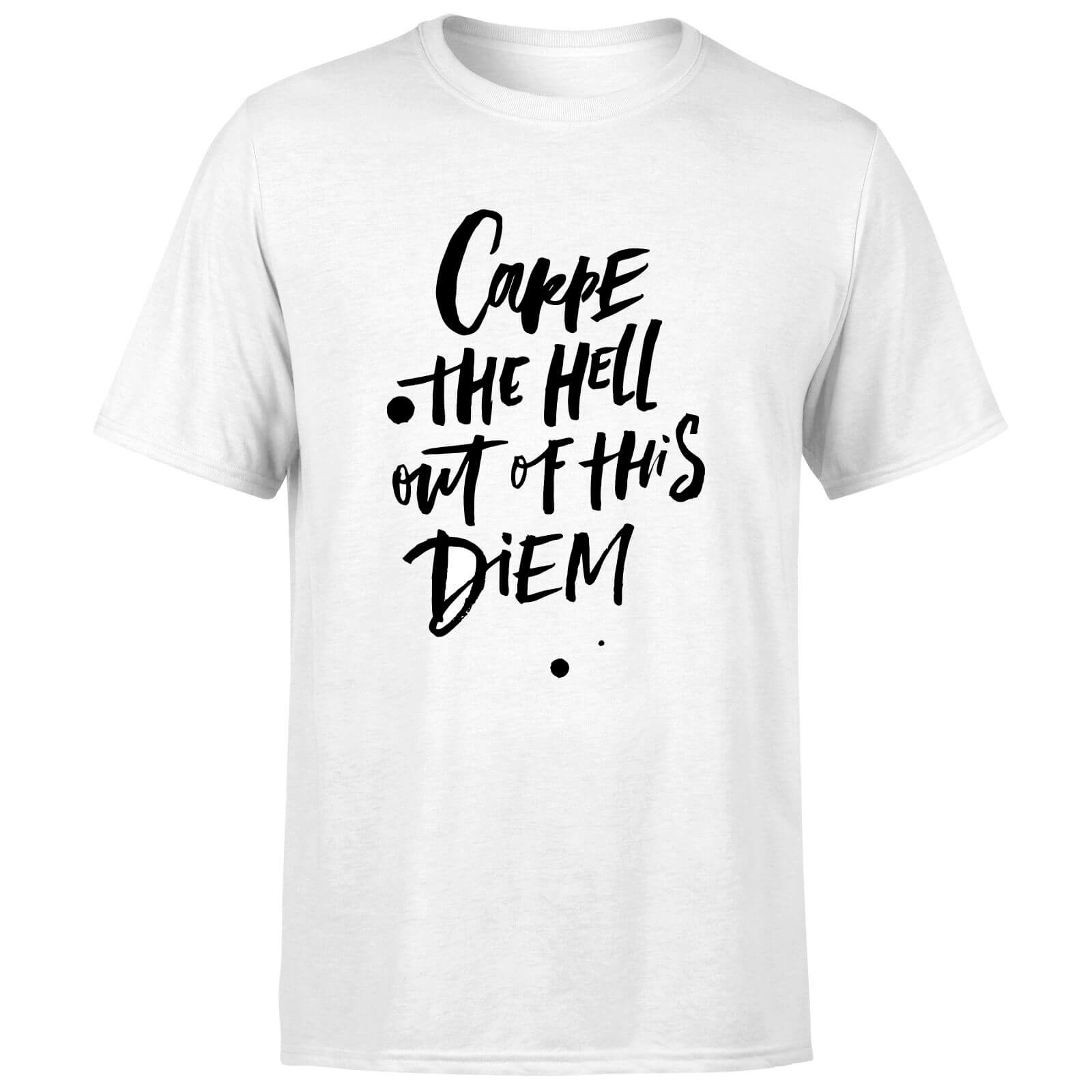 PlanetA444 Carpe The Hell Out Of This Diem Men's T-Shirt - White - S - White