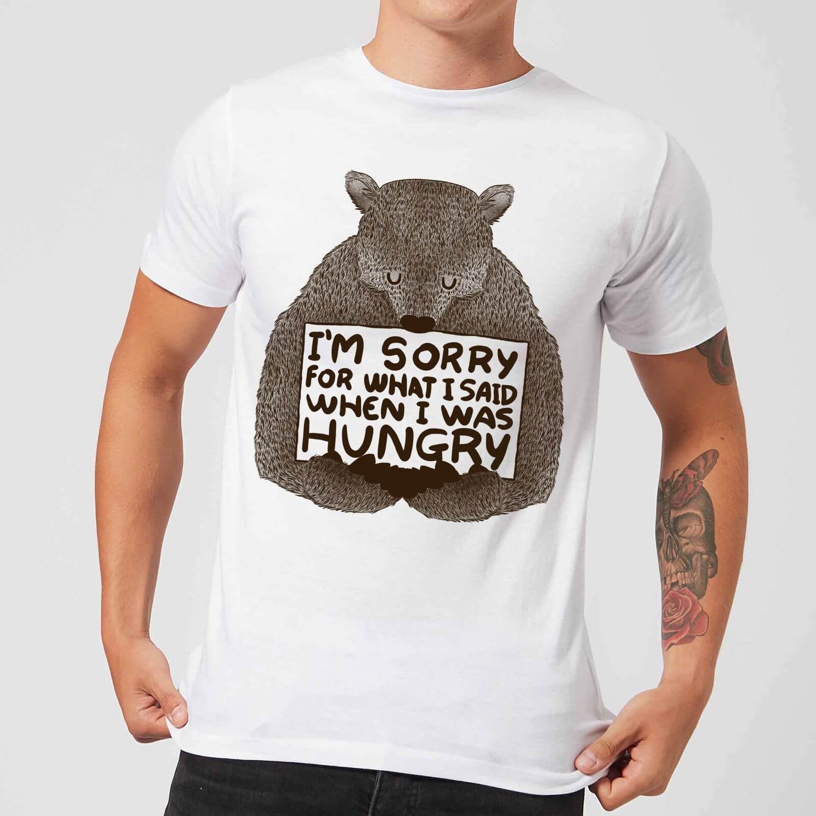 Tobias Fonseca Sorry for What I Said When I Was Hungry Men's T-Shirt - White - S - White