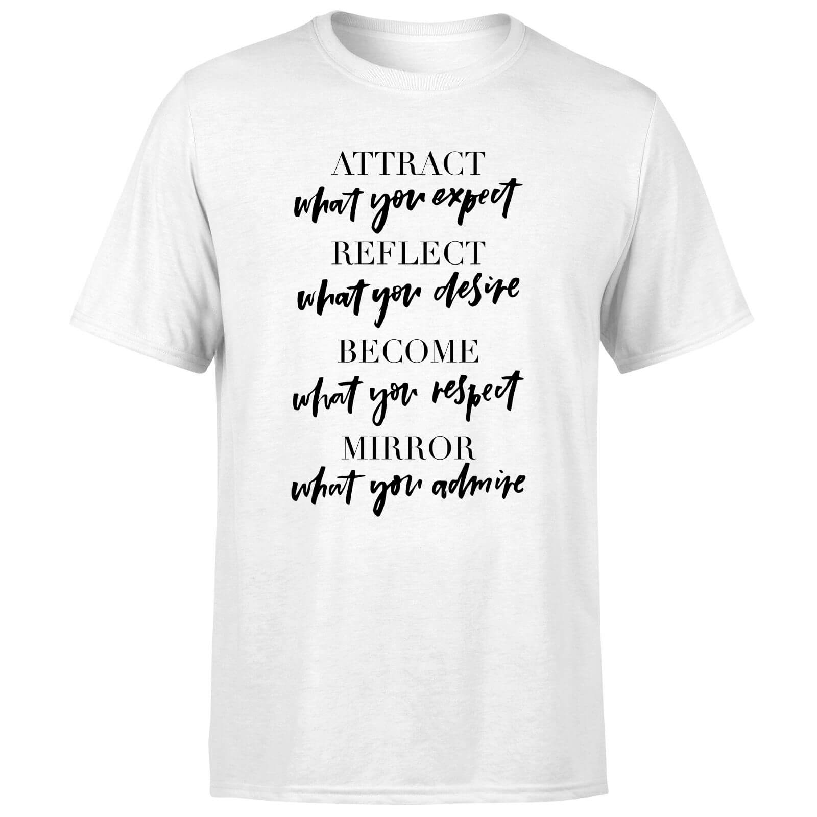 PlanetA444 Attract What You Expect Men's T-Shirt - White - S - White