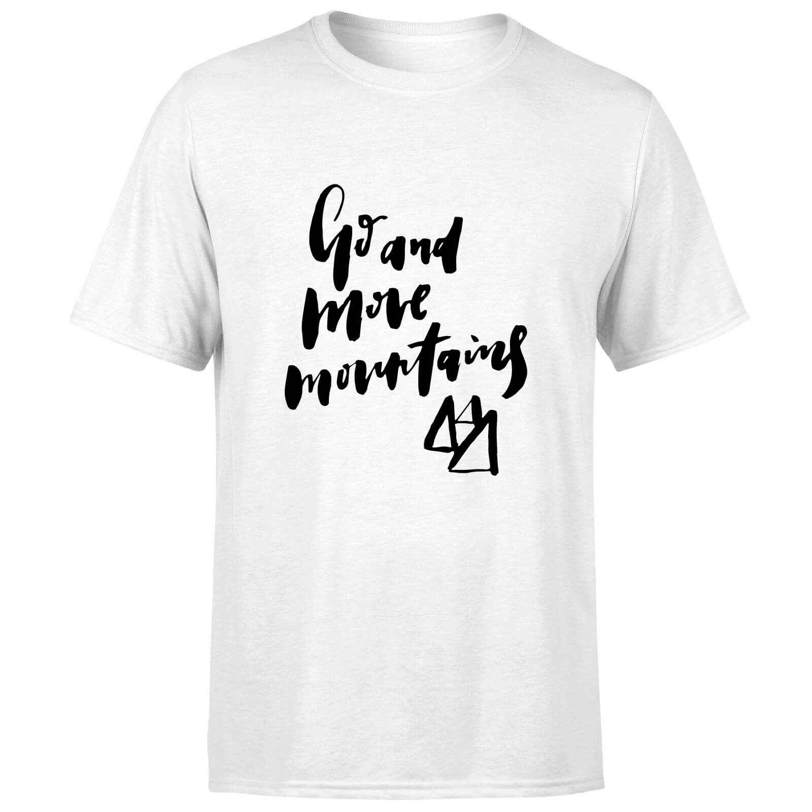 PlanetA444 Go and Move Mountains Men's T-Shirt - White - S - White