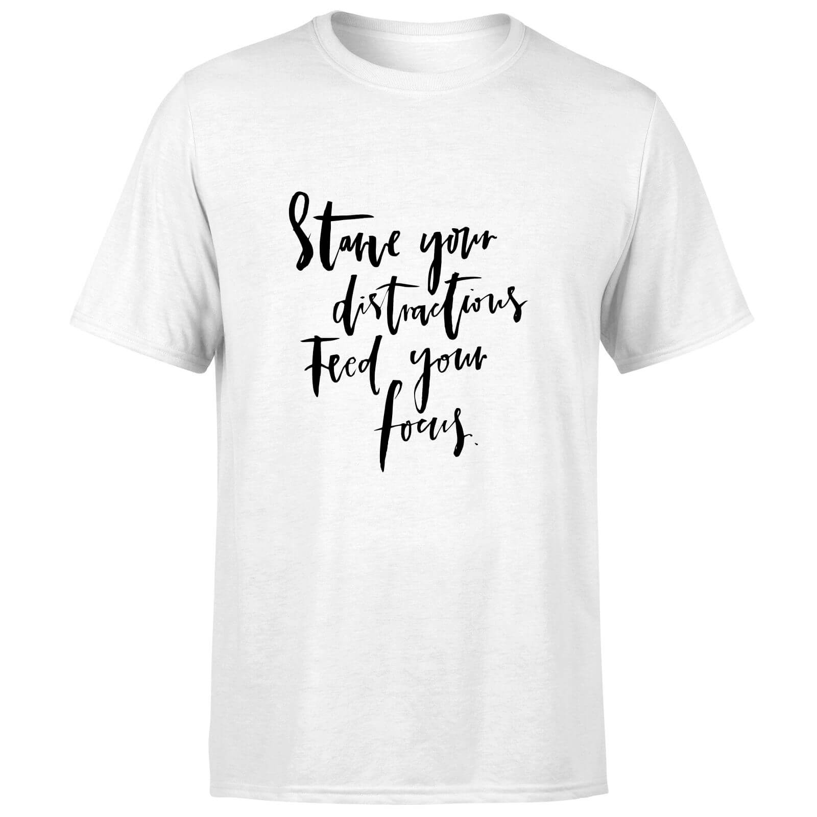 PlanetA444 Starve Your Distractions Men's T-Shirt - White - S - White