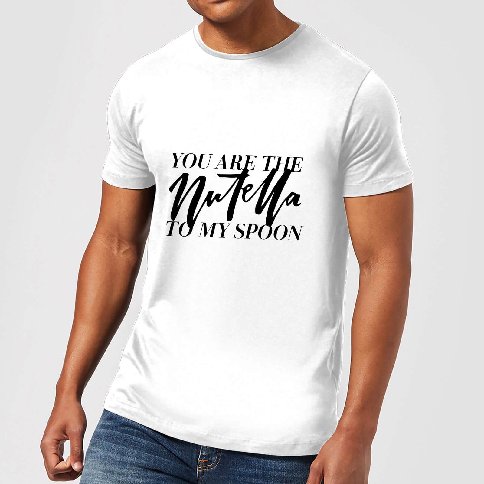 PlanetA444 You Are The Nutella To My Spoon Men's T-Shirt - White - S - White