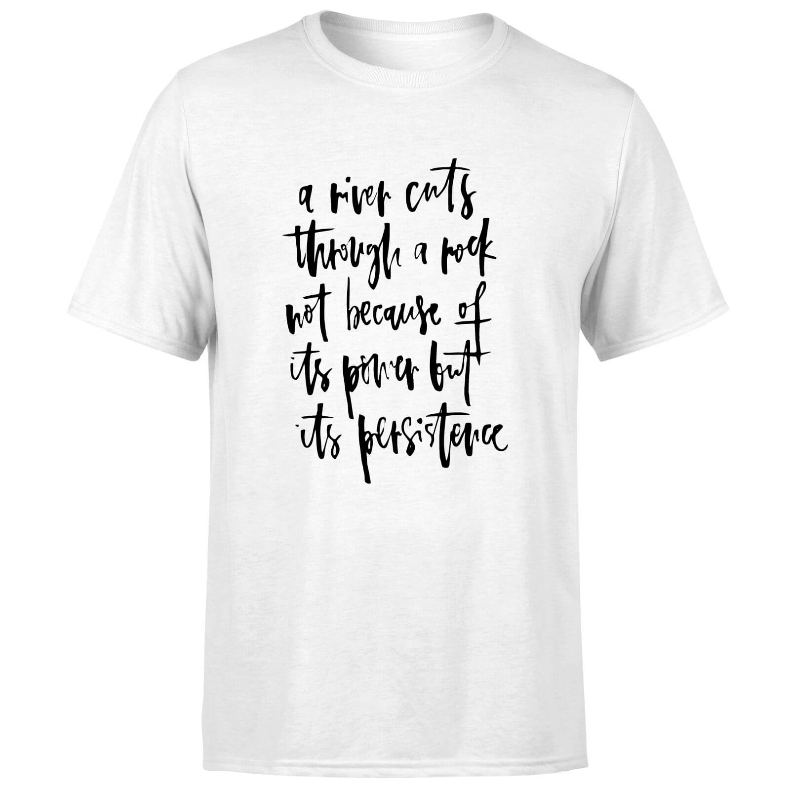 PlanetA444 A River Cuts Through A Rock Men's T-Shirt - White - S - White