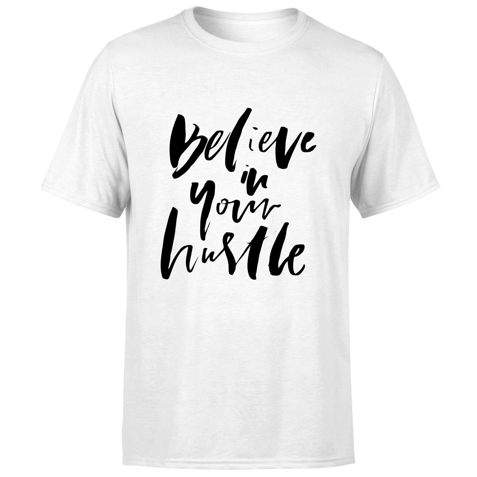 PlanetA444 Believe In Your Hustle Men's T-Shirt - White - S - White