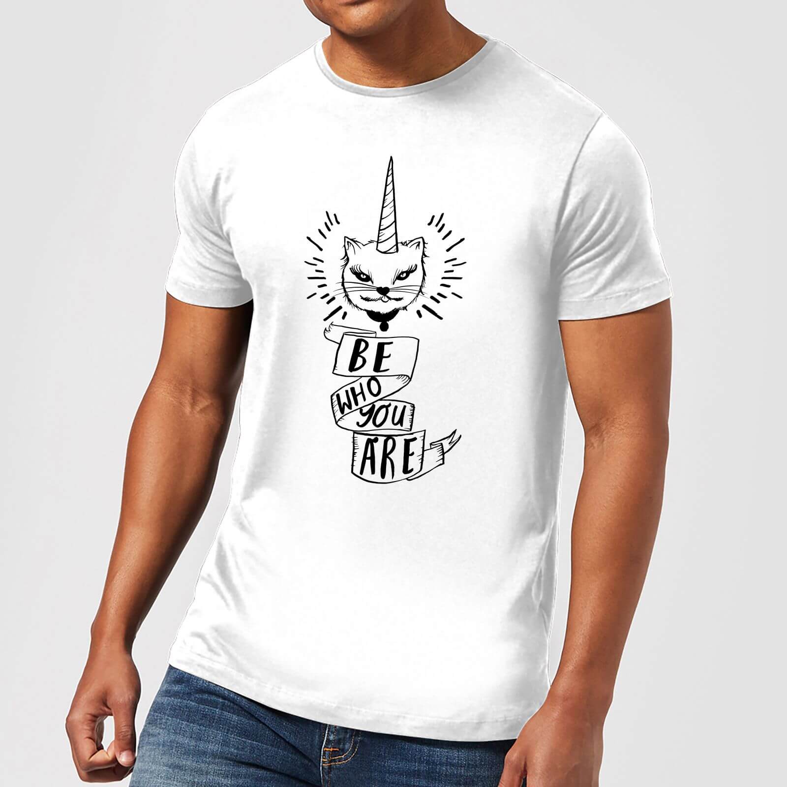 Rock On Ruby Be Who You Are Men's T-Shirt - White - S - White