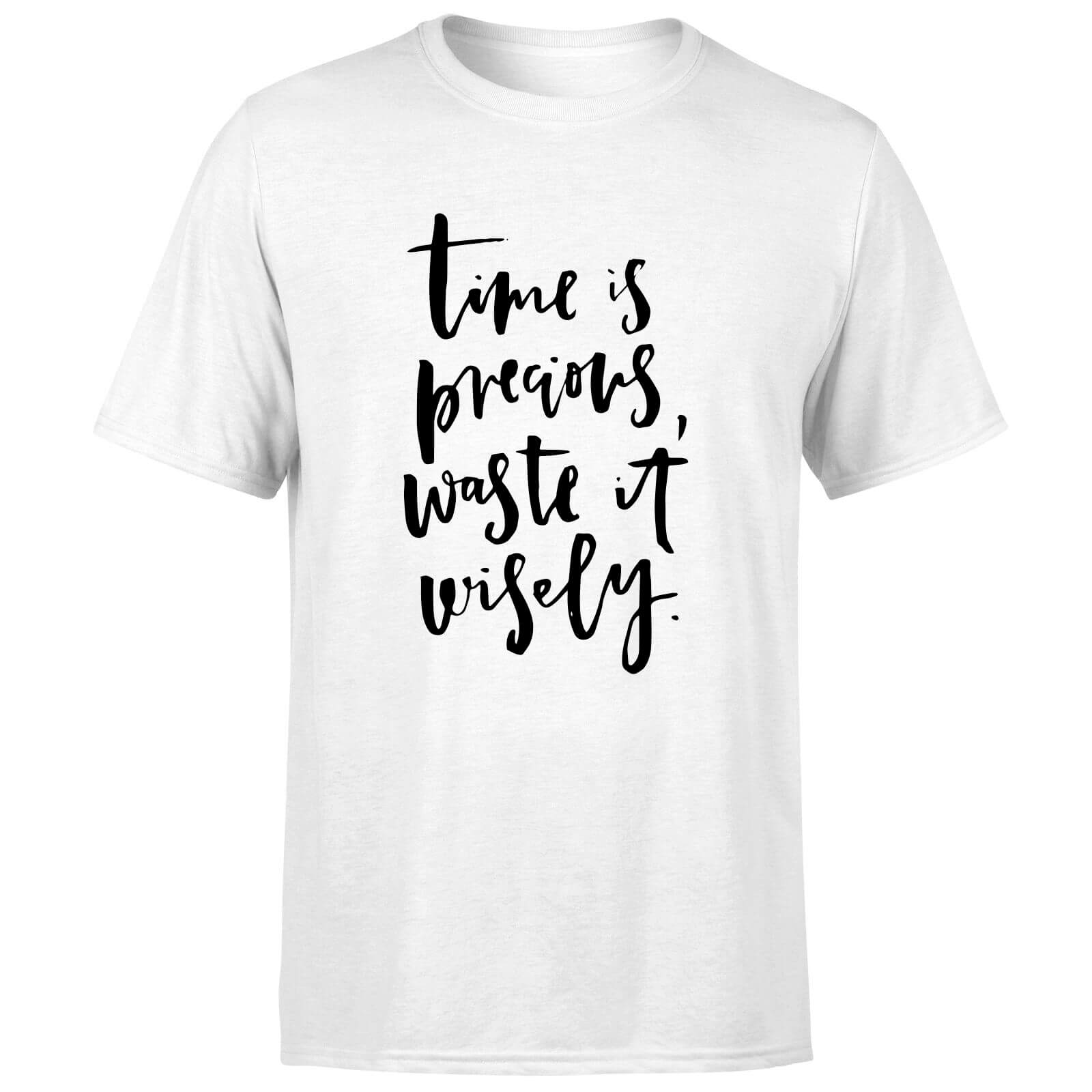 PlanetA444 Time Is Precious Men's T-Shirt - White - S - White