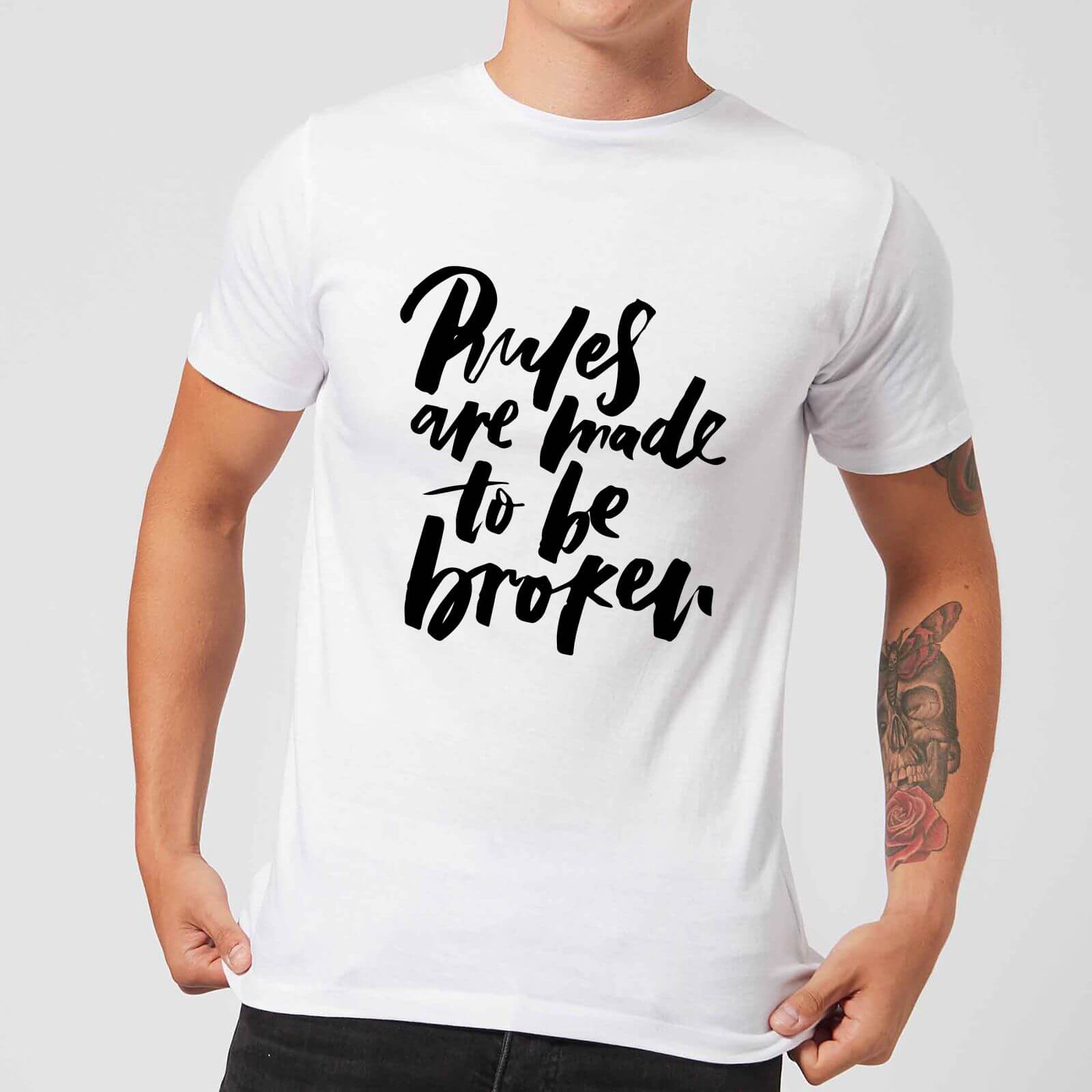 PlanetA444 Rules Are Made To Be Broken Men's T-Shirt - White - S - White