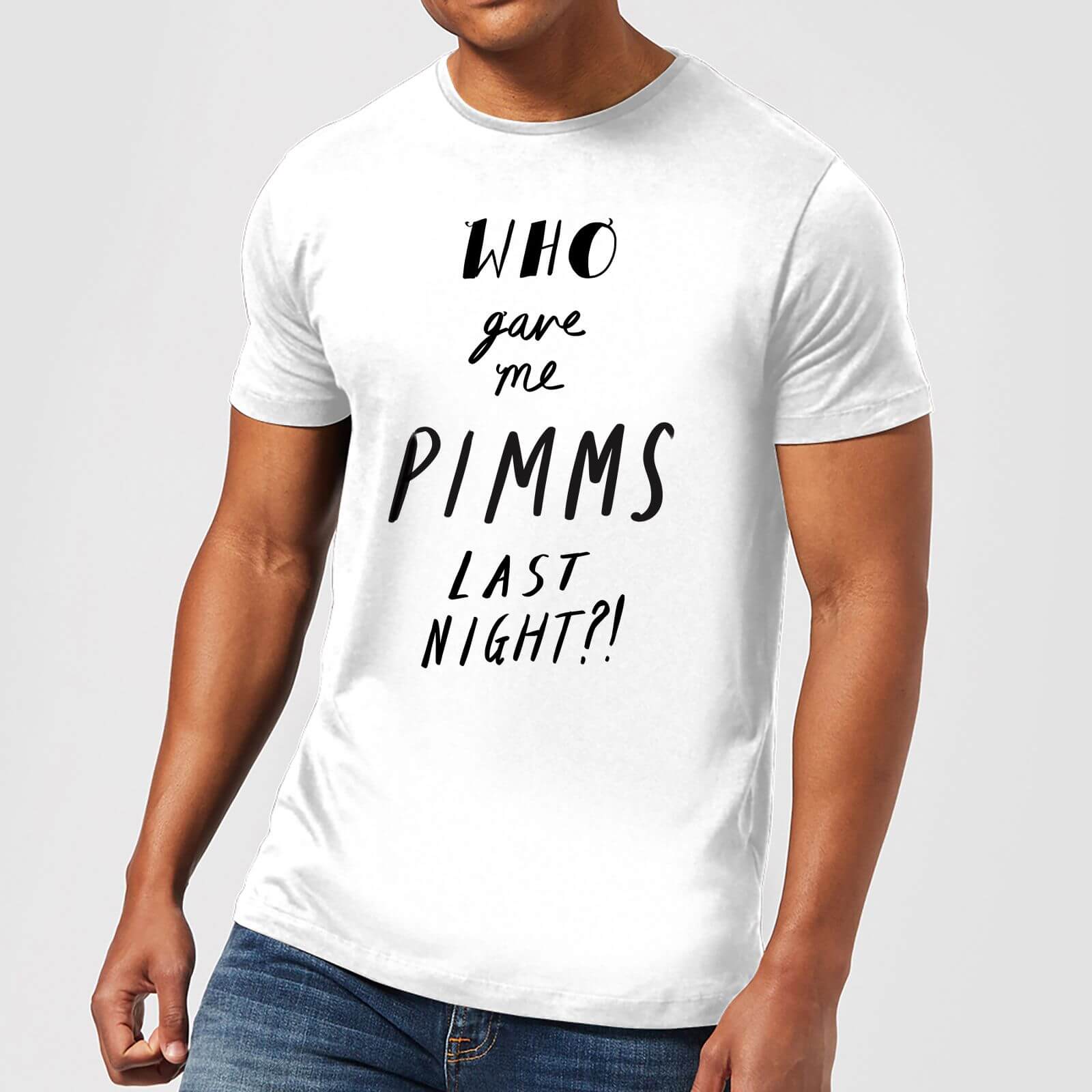 Rock On Ruby Who Gave Me Pimms Last Night? Men's T-Shirt - White - S - White