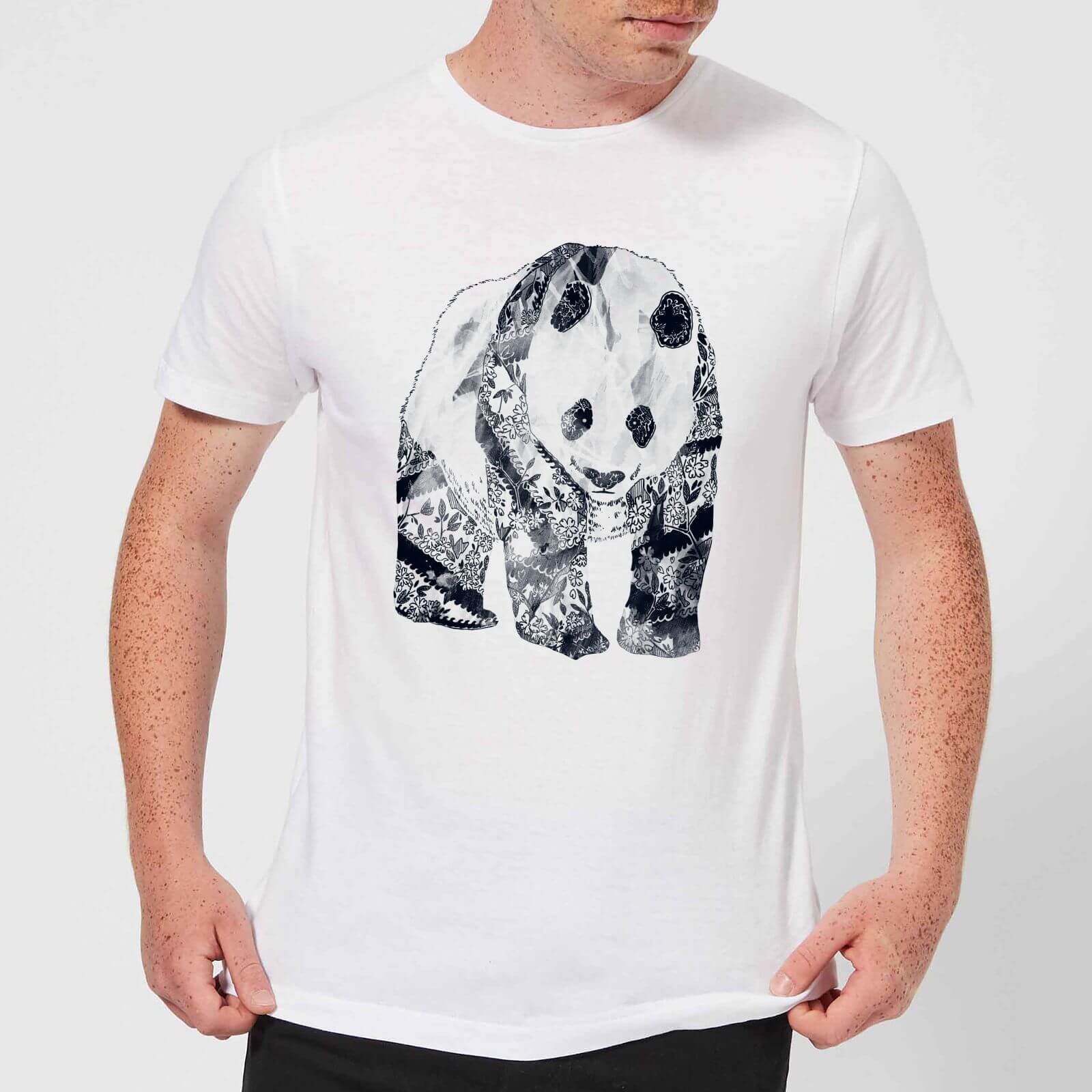 Tobias Fonseca Tattooed Panda Men's T-Shirt - White - S - White