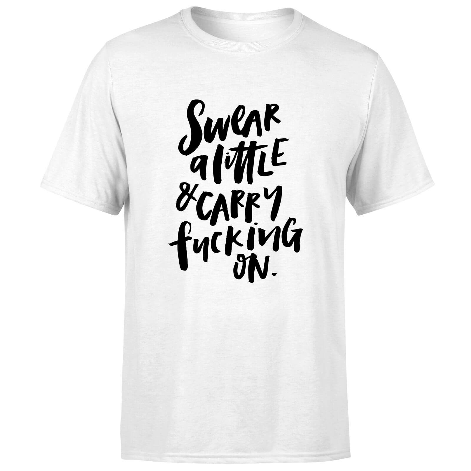 PlanetA444 Swear A Little and Carry Fucking On Men's T-Shirt - White - S - White