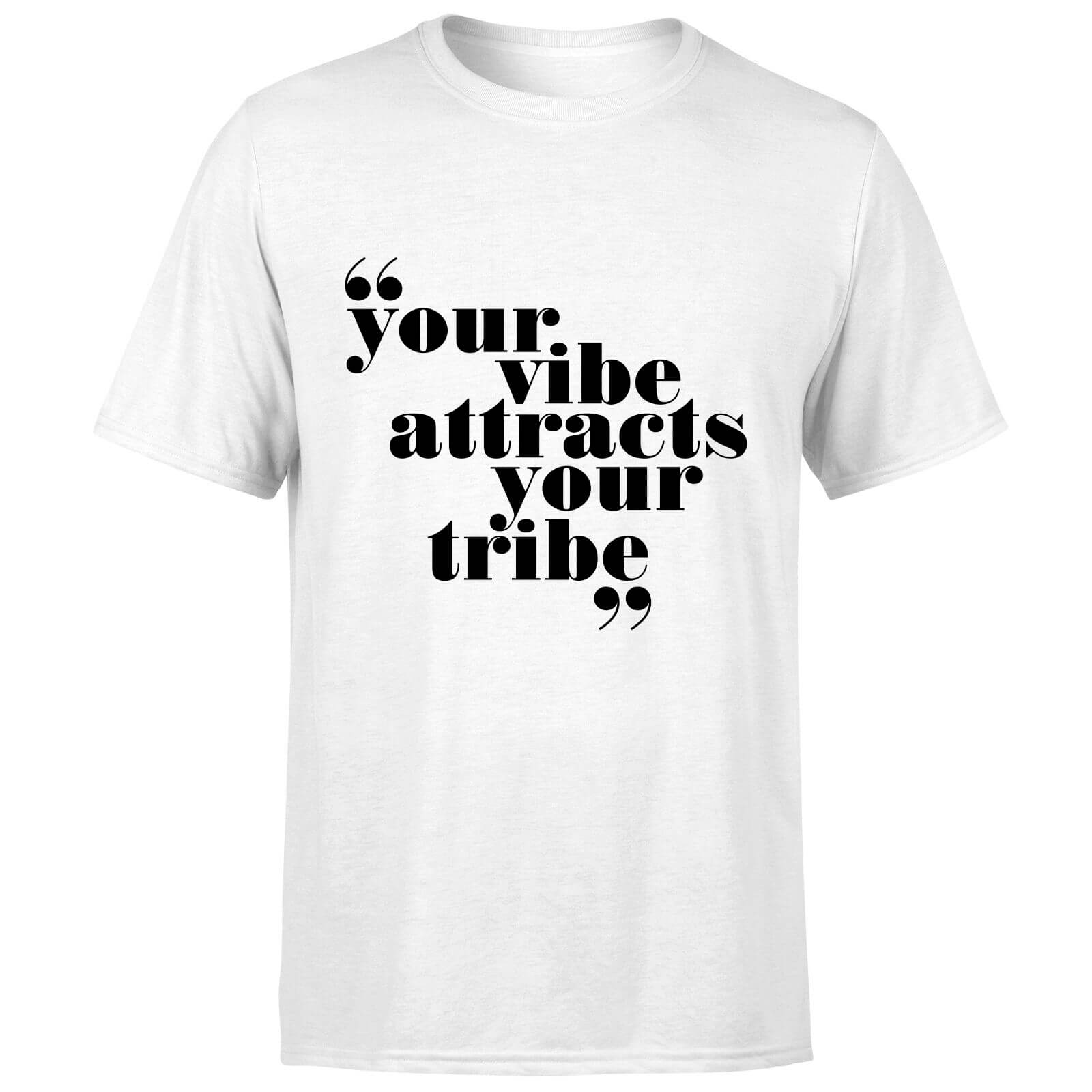 PlanetA444 Your Vibe Attracts Your Tribe Men's T-Shirt - White - S - White