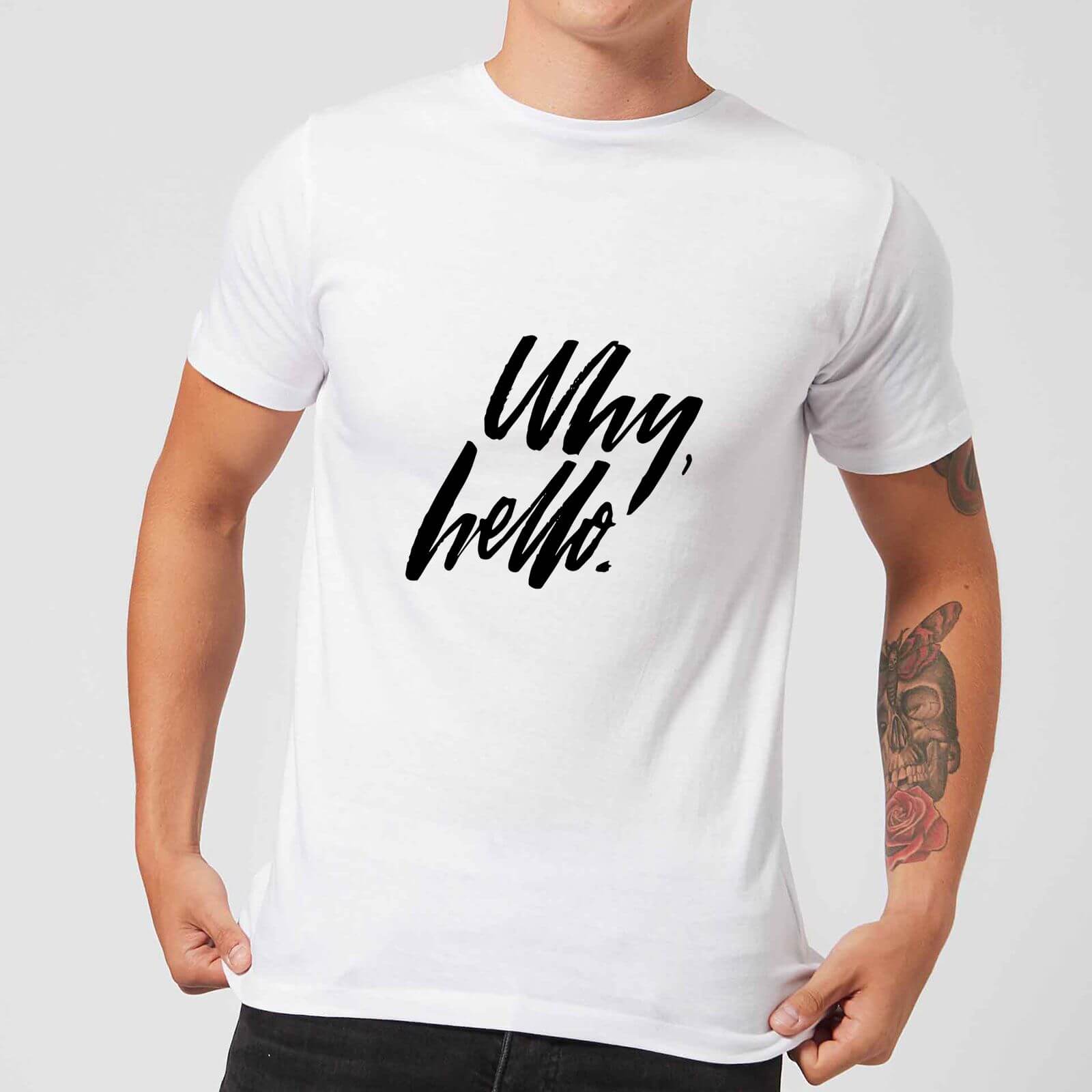 PlanetA444 Why, Hello. Men's T-Shirt - White - S - White