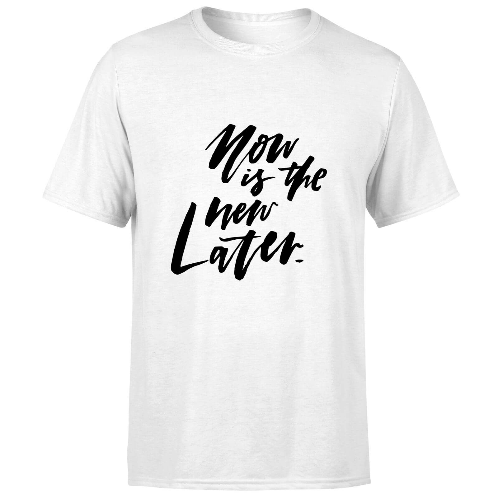 PlanetA444 Now Is The New Later Men's T-Shirt - White - S - White