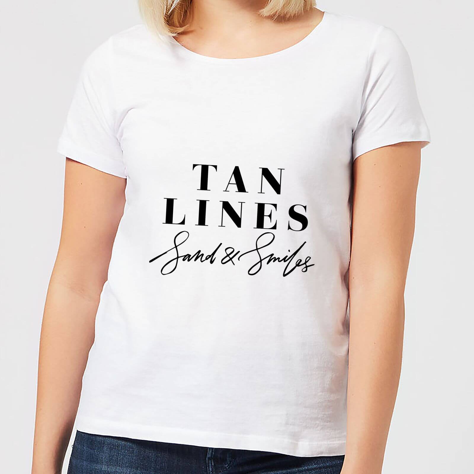 Tan Lines, Sand and Smiles Women's T-Shirt - White - S - White
