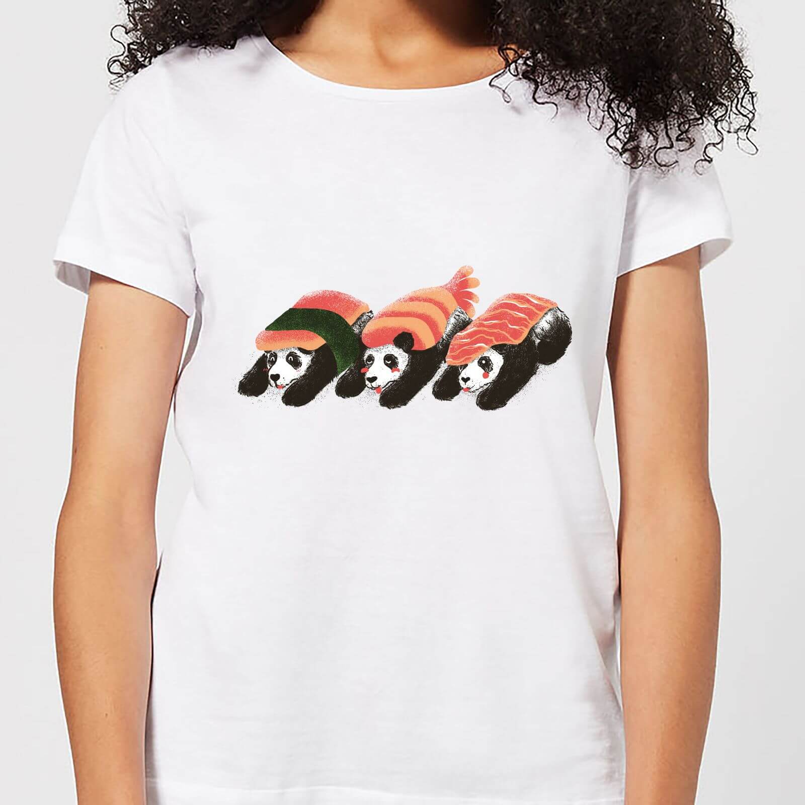 Panda Sushi Women's T-Shirt - White - S - White