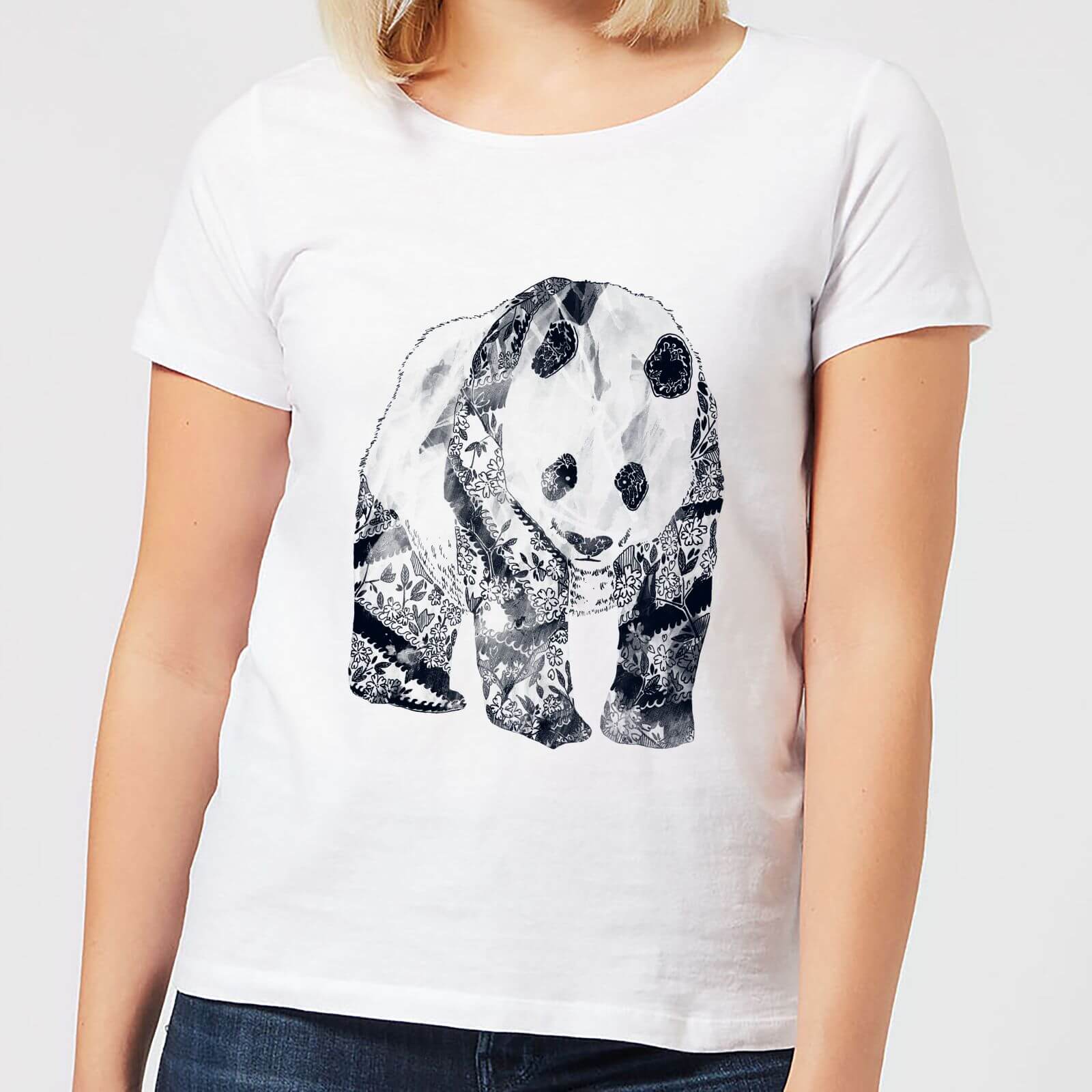 Tattooed Panda Women's T-Shirt - White - S - White