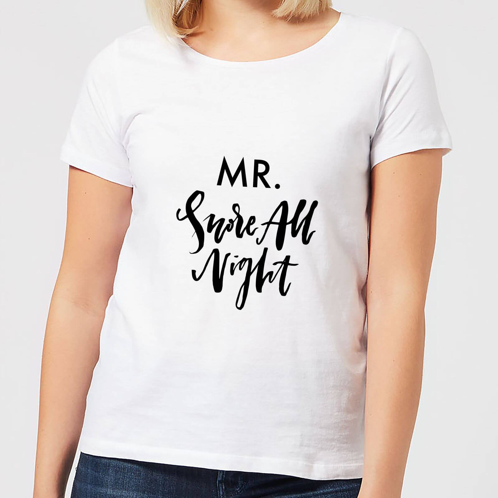 Mr. Snore All Night Women's T-Shirt - White - S - White