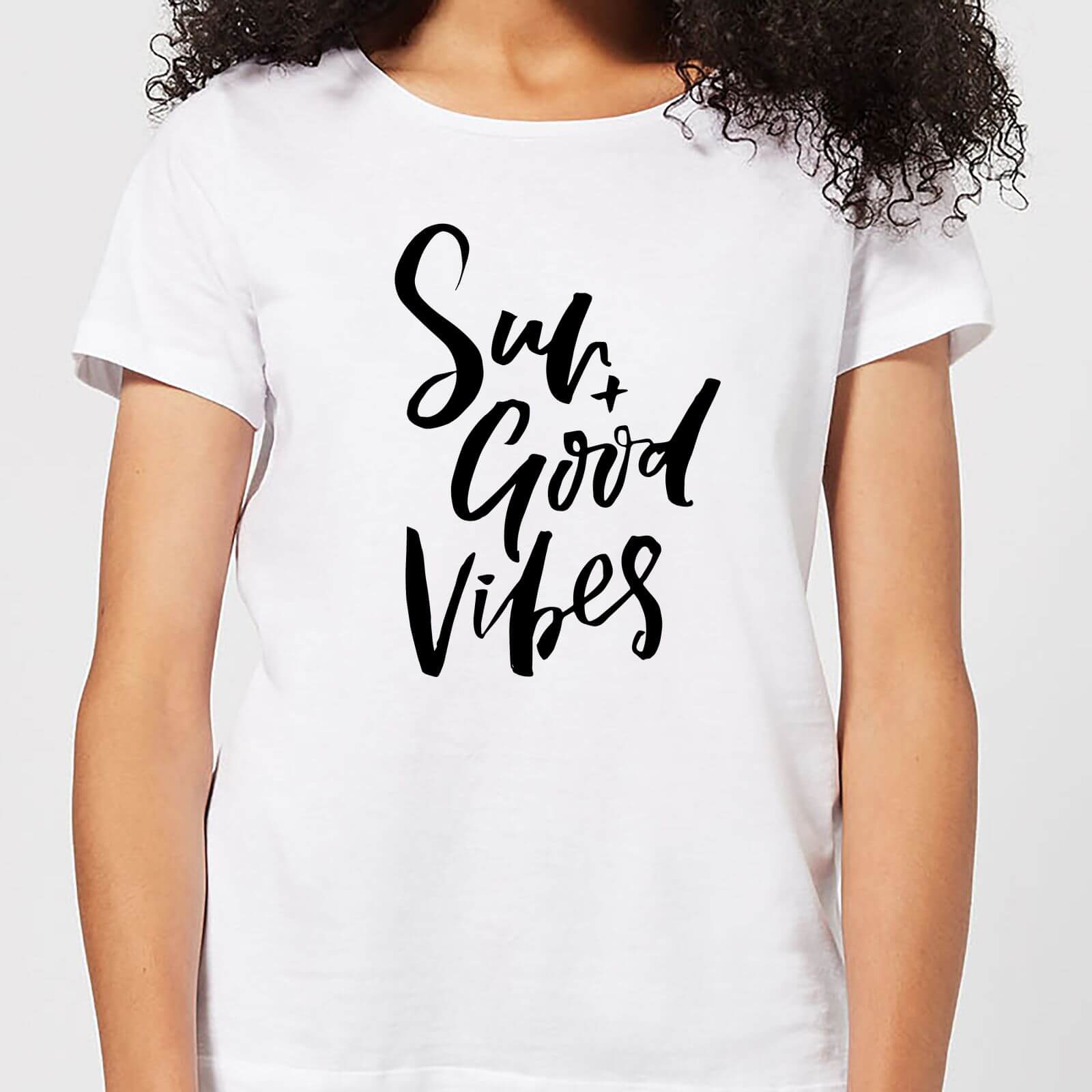 Sun and Good Vibes Women's T-Shirt - White - S - White