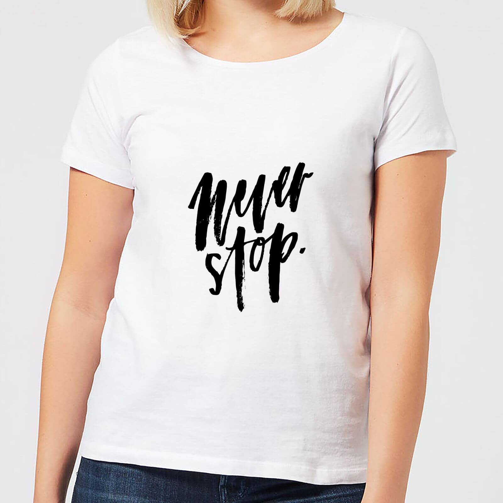 Never Stop Women's T-Shirt - White - M - White