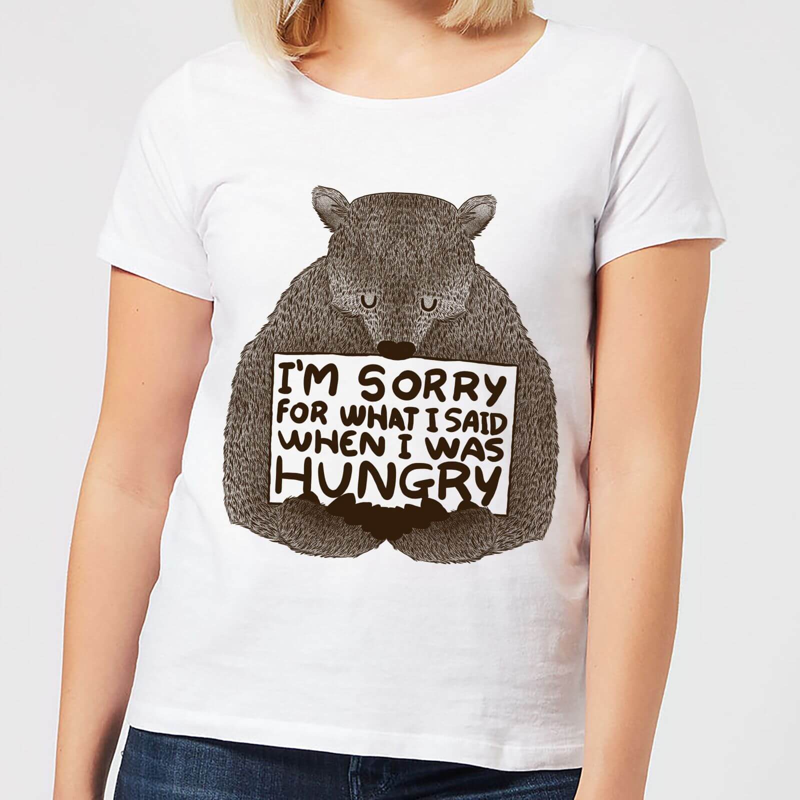 Sorry for What I Said When I Was Hungry Women's T-Shirt - White - S