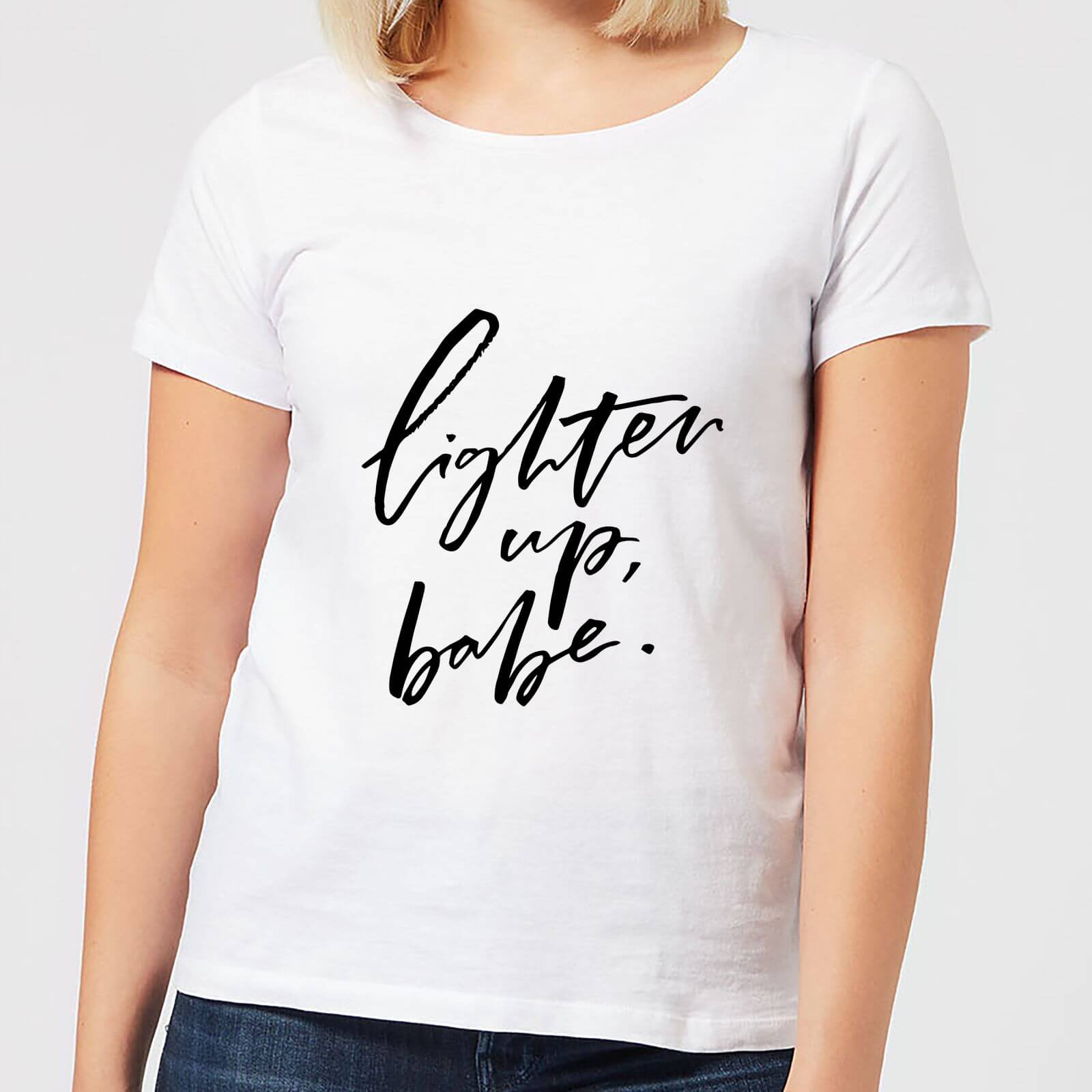 Lighten Up, Babe Women's T-Shirt - White - S - White