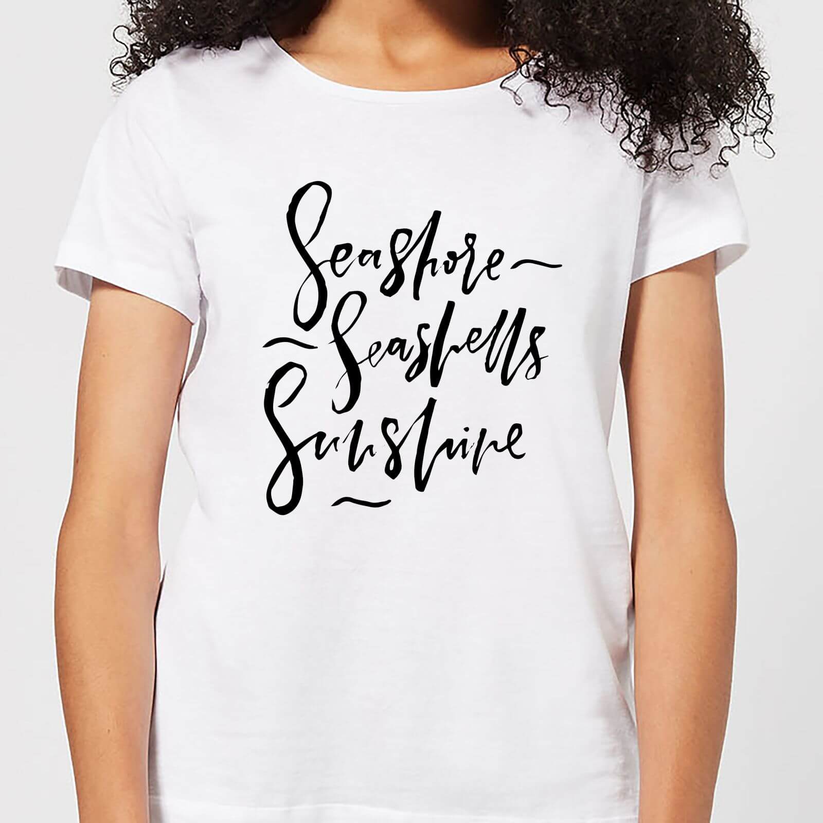 Seashore, Seashells, Sunshine Women's T-Shirt - White - S - White