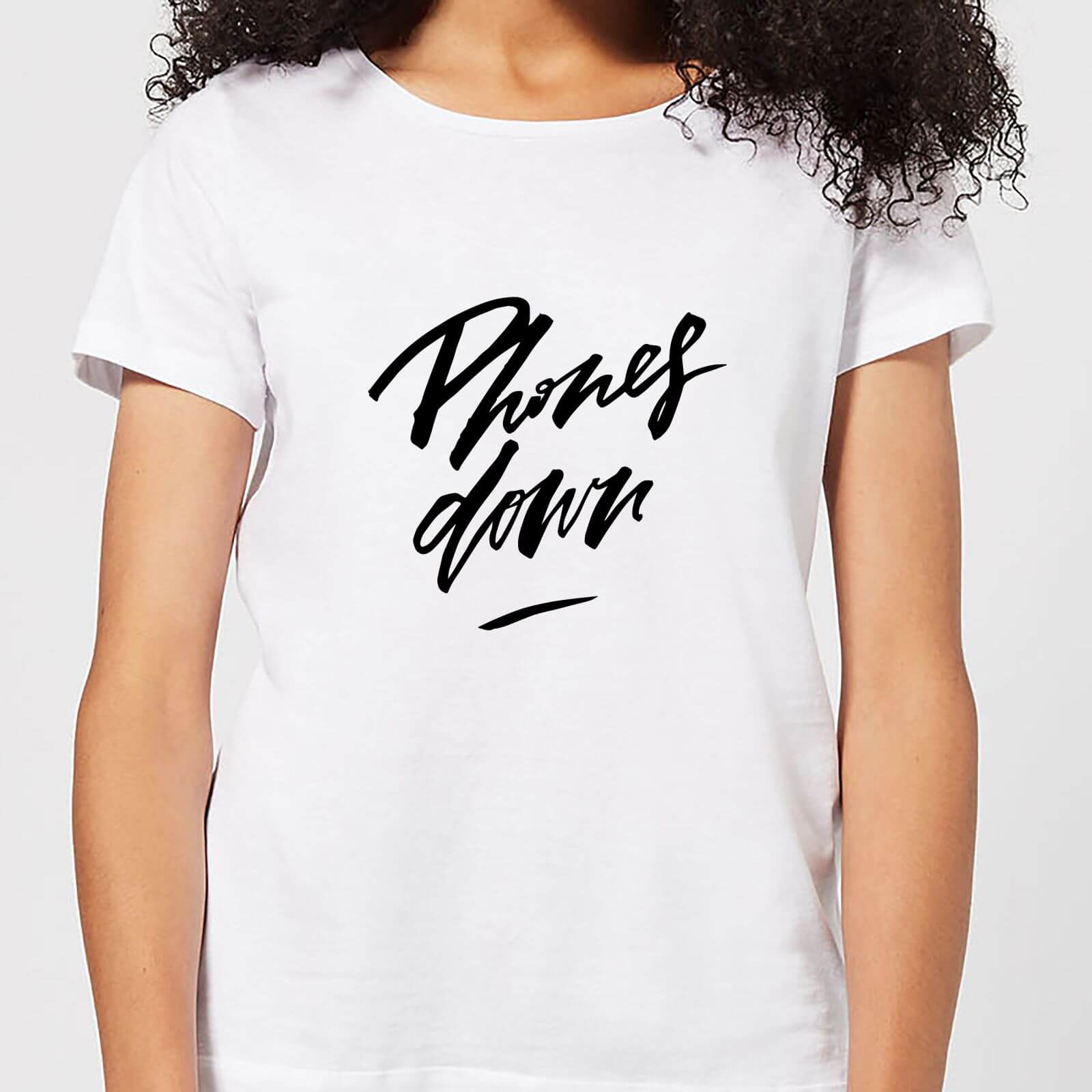 Phones Down Women's T-Shirt - White - S - White
