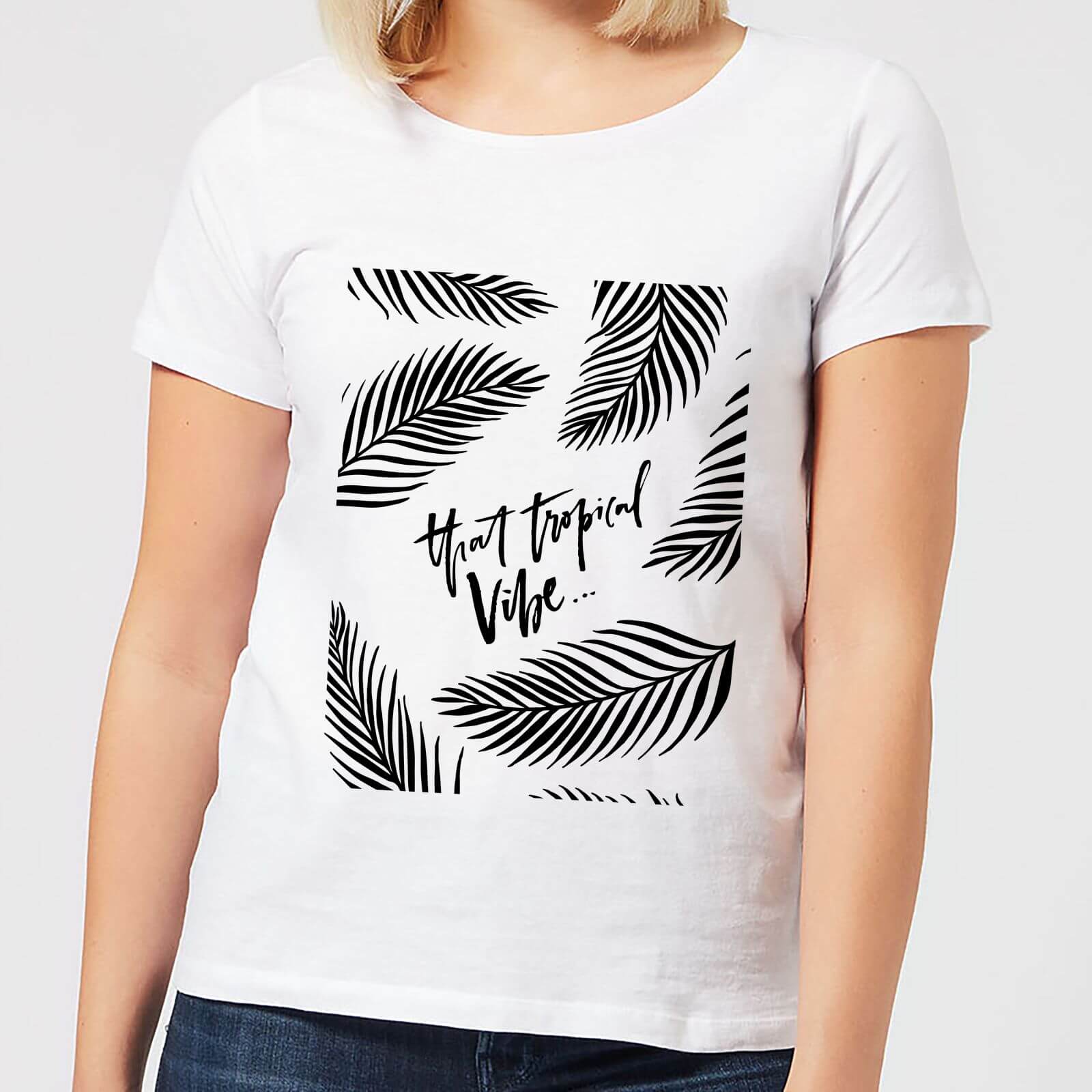 That Tropical Vobe Women's T-Shirt - White - S - White