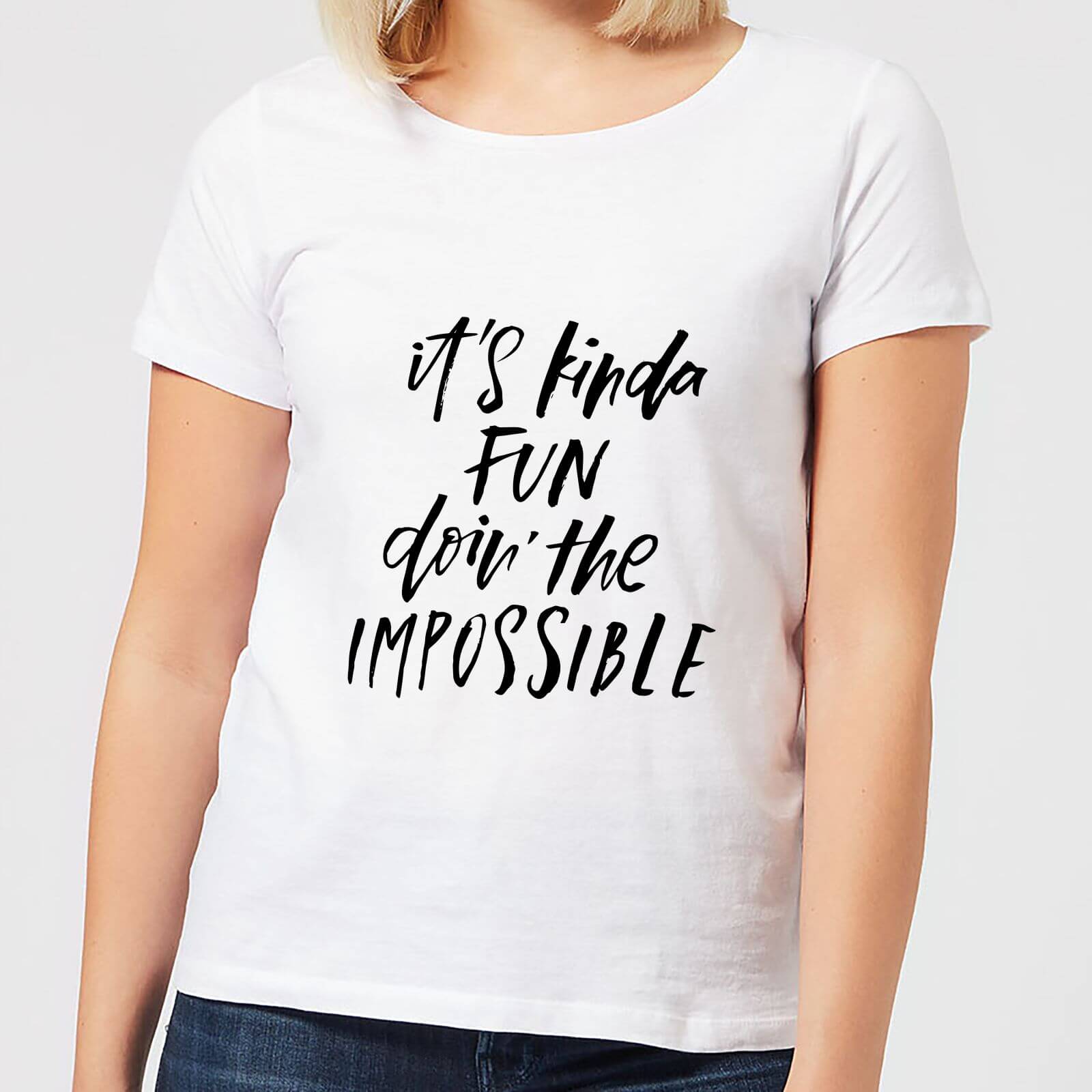 It's Kinda Fun Doin' The Impossible Women's T-Shirt - White - S - White