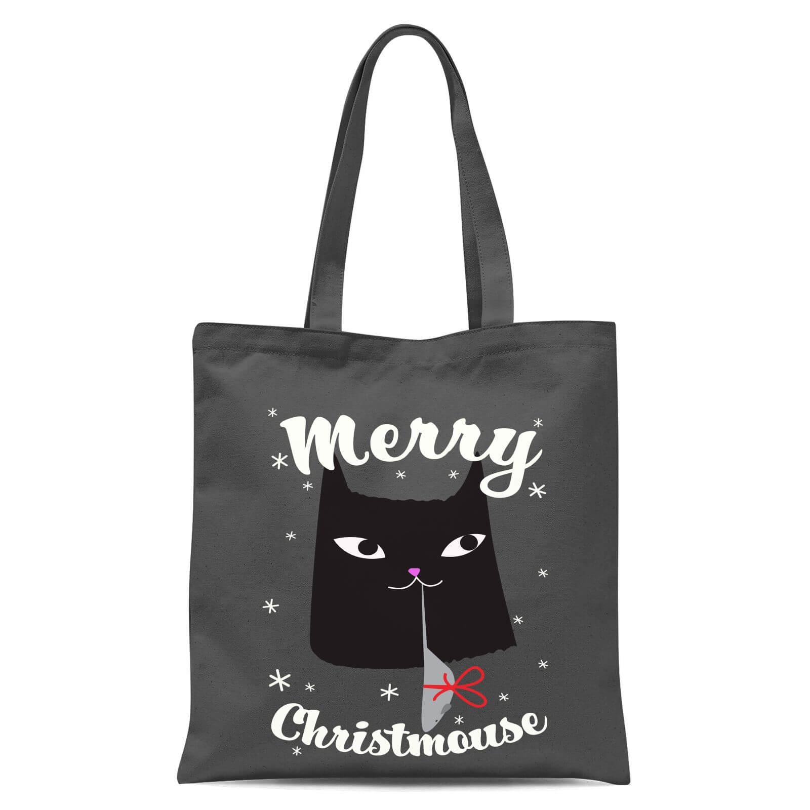 Merry Christmouse Tote Bag - Grey