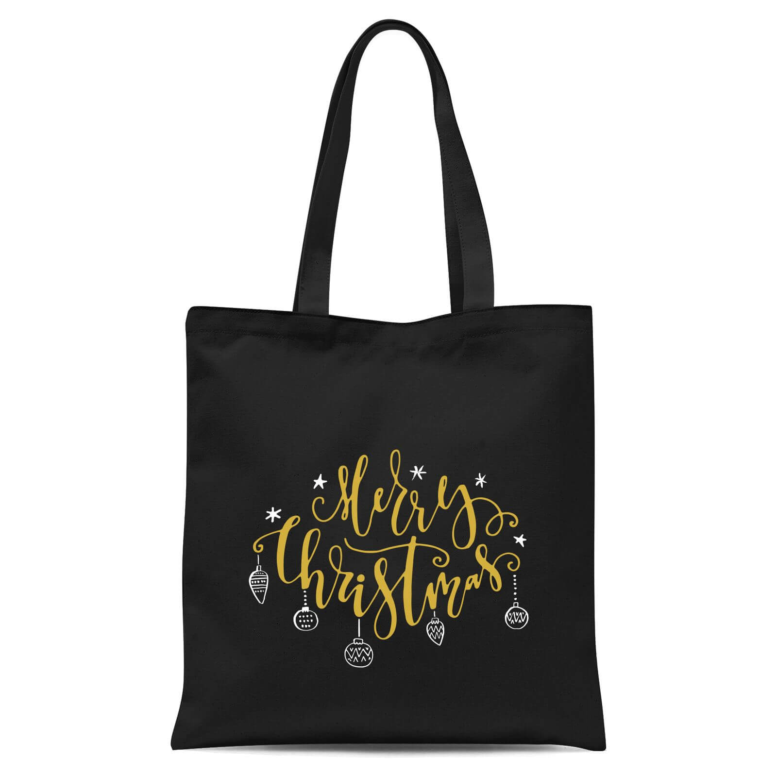 Merry Christmas Tote Bag - Black