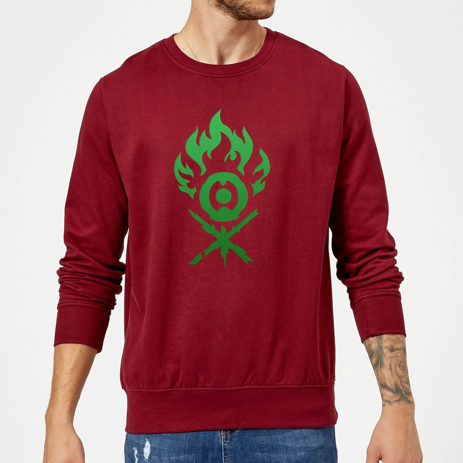 Sweat Homme Symbole de Gruul - Magic The Gathering - Bordeaux - S - Bordeaux