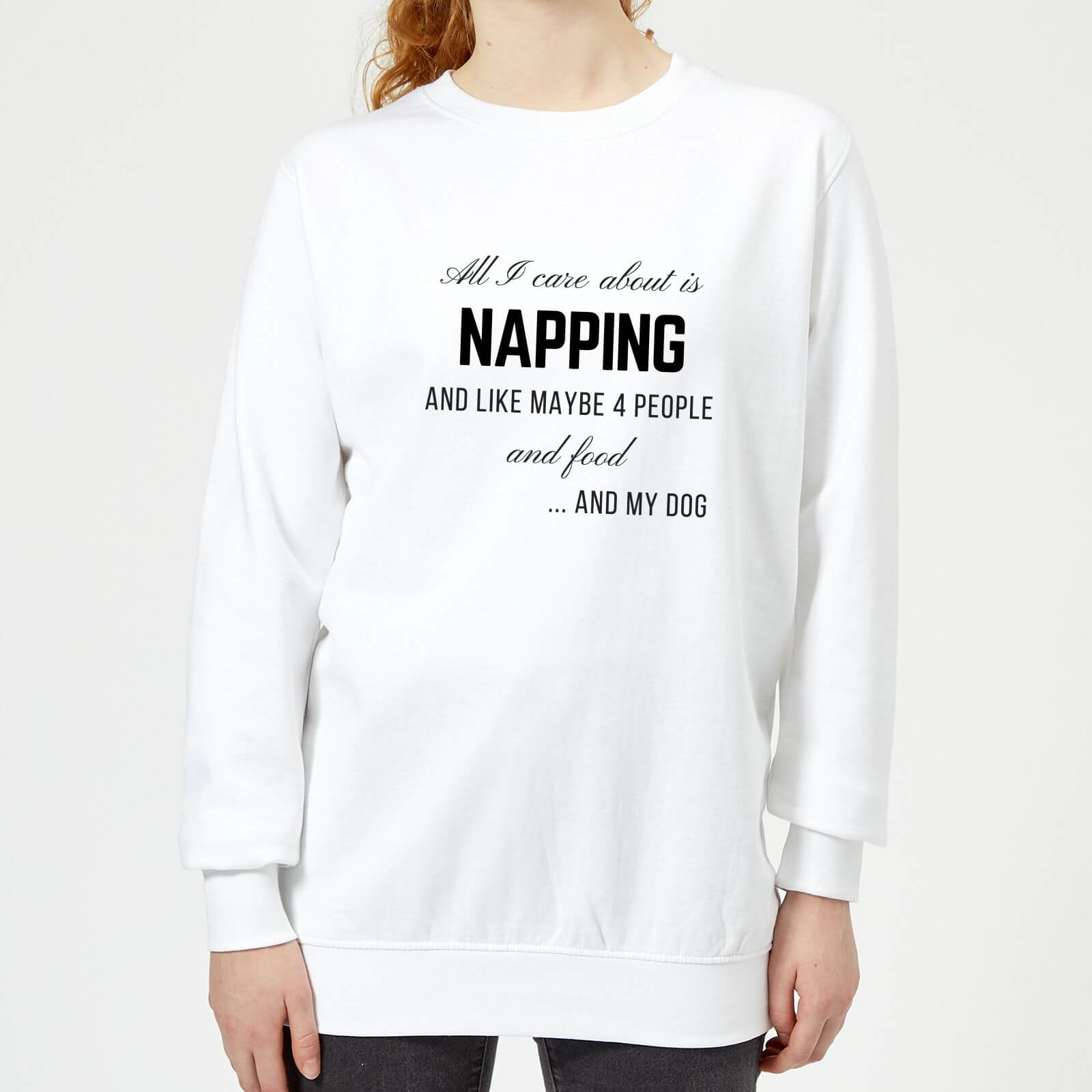 Be My Pretty Napping Womens Sweatshirt White Xxl White