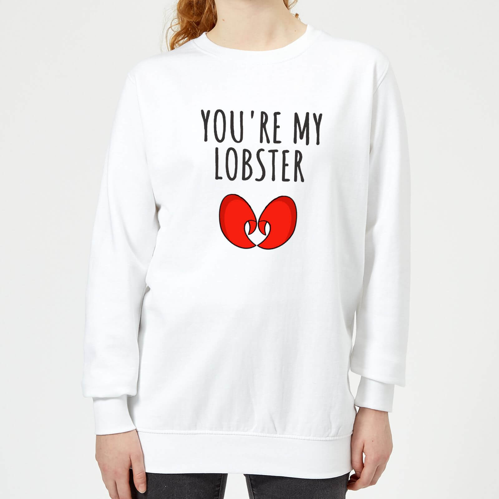 Be My Pretty You're My Lobster Women's Sweatshirt - White - S - White