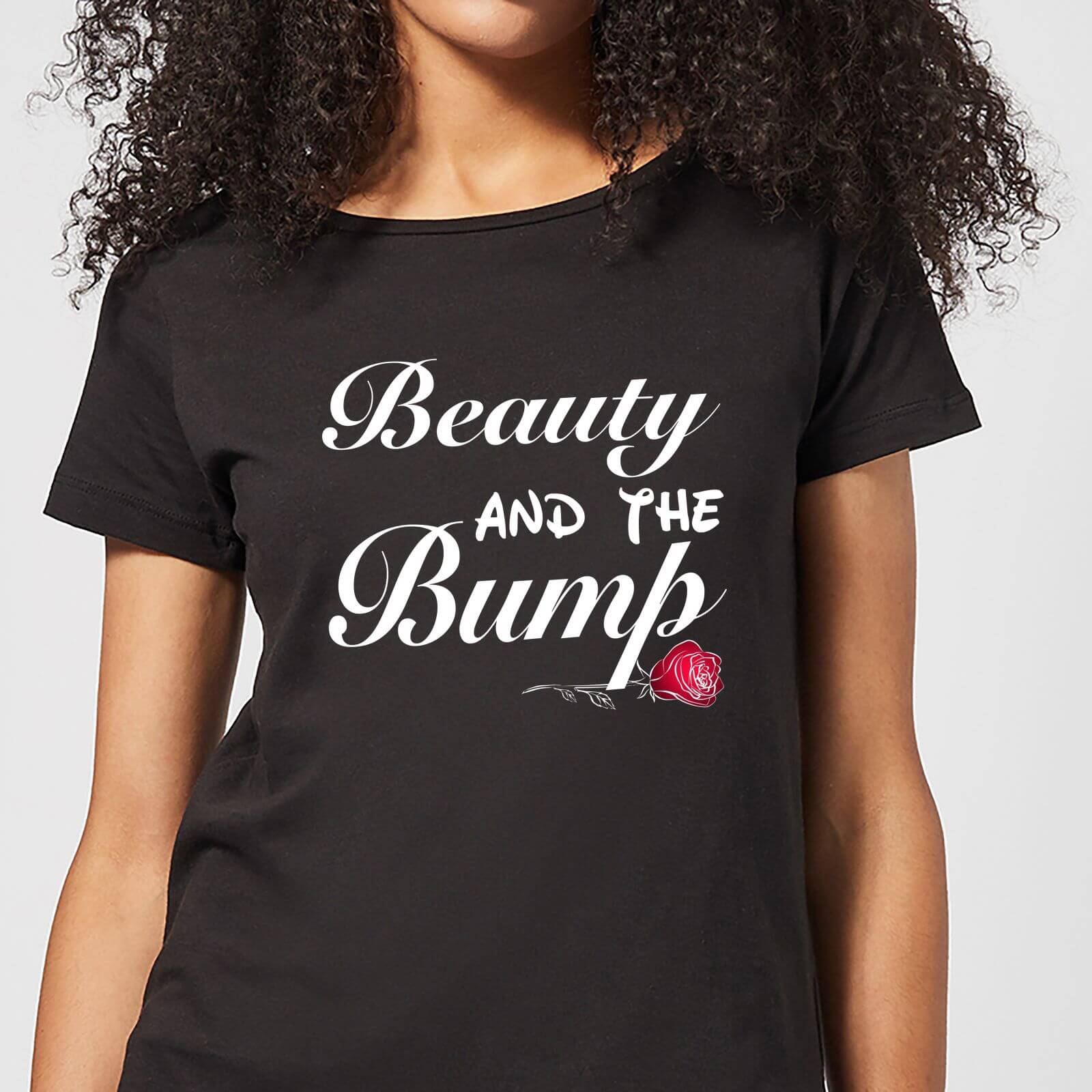 Big and Beautiful Beauty and The Bump Women's T-Shirt - Black - 4XL