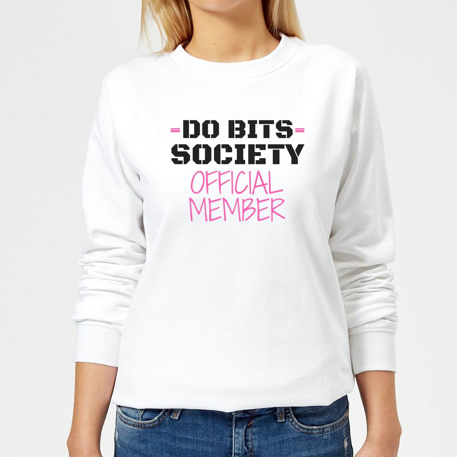 Big and Beautiful Do Bits Society Member Women's Sweatshirt - White - XS - White