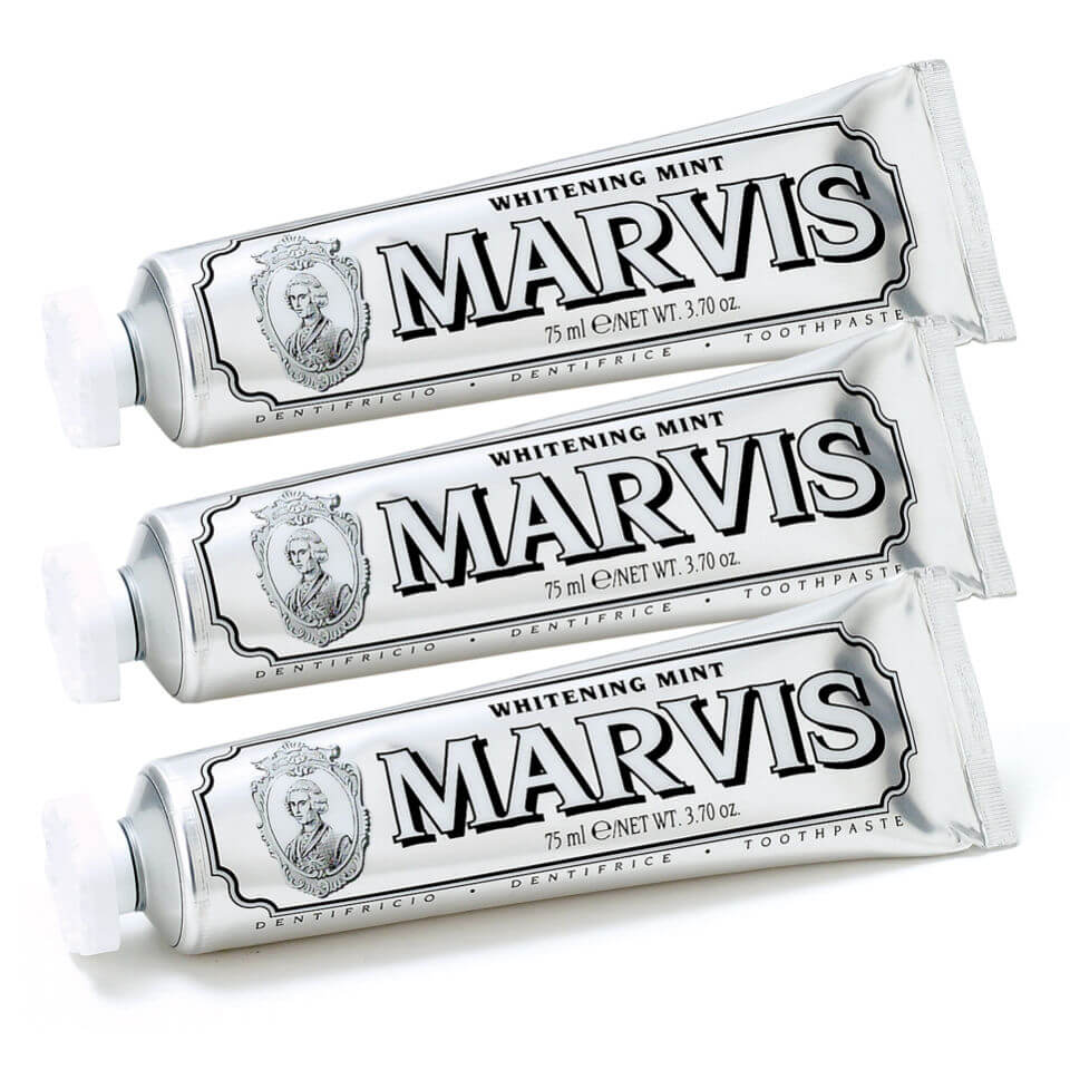 Marvis set dentifricio sbiancante alla menta (3 x 85 ml)