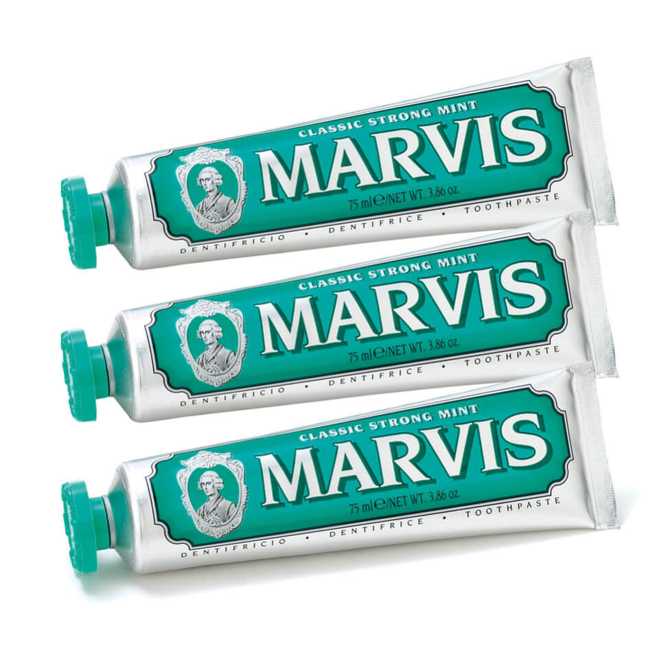 Marvis Classic Strong Mint Toothpaste Bundle (3x85ml) lookfantastic.com imagine