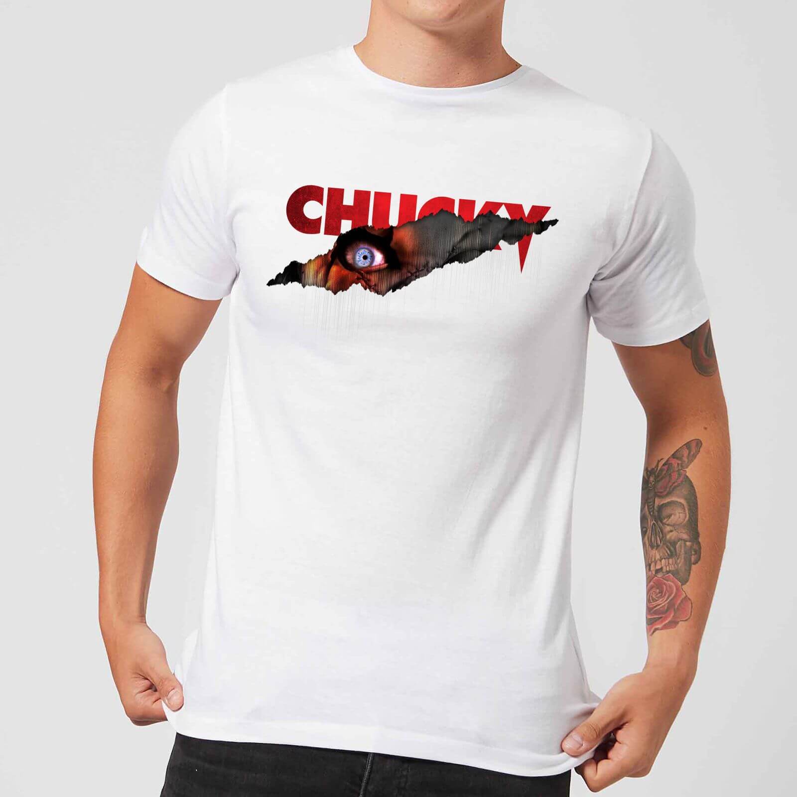 Chucky Tear Herren T-Shirt – Weiß – S – Weiß
