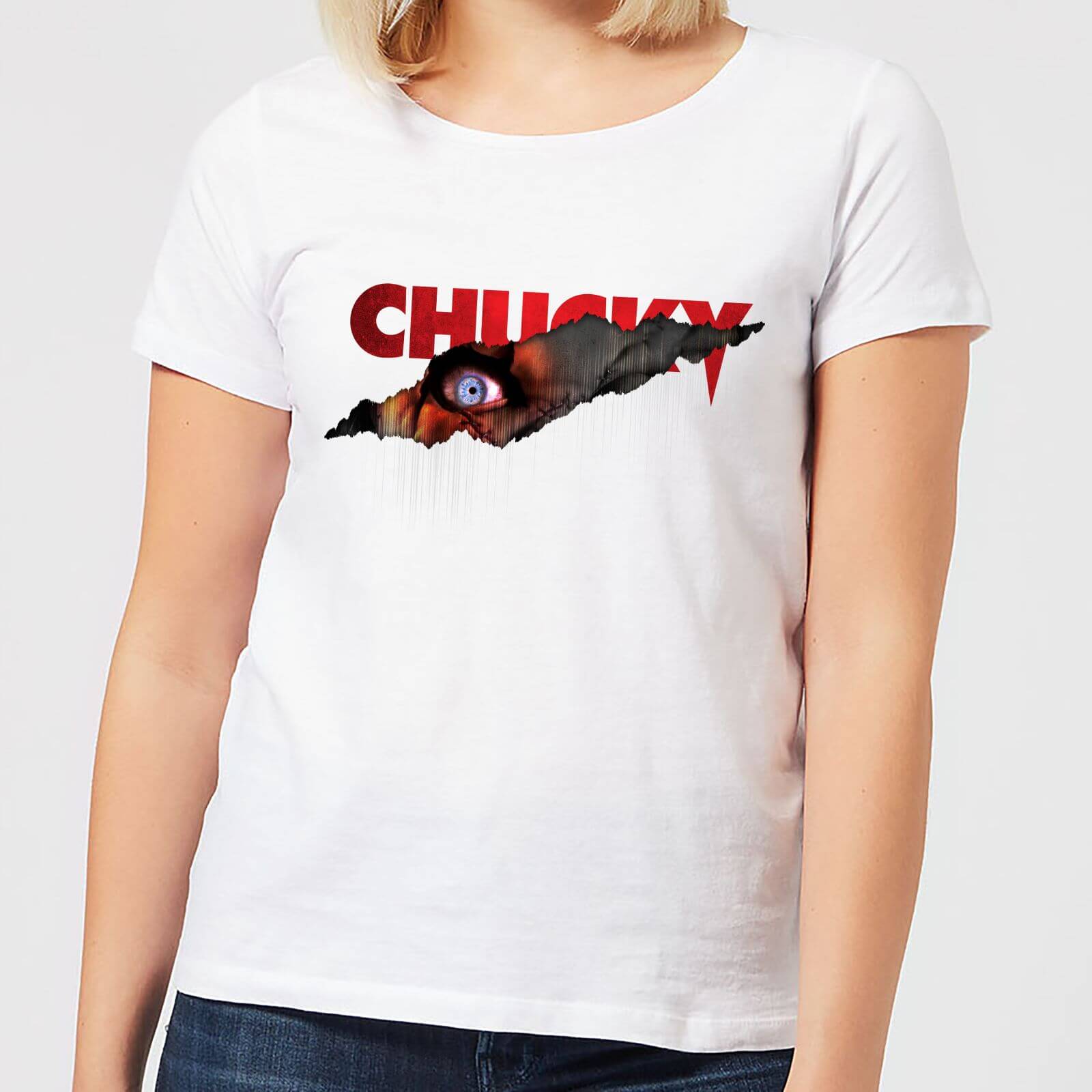 Image of Chucky  Tear Damen T-Shirt - Weiß - L