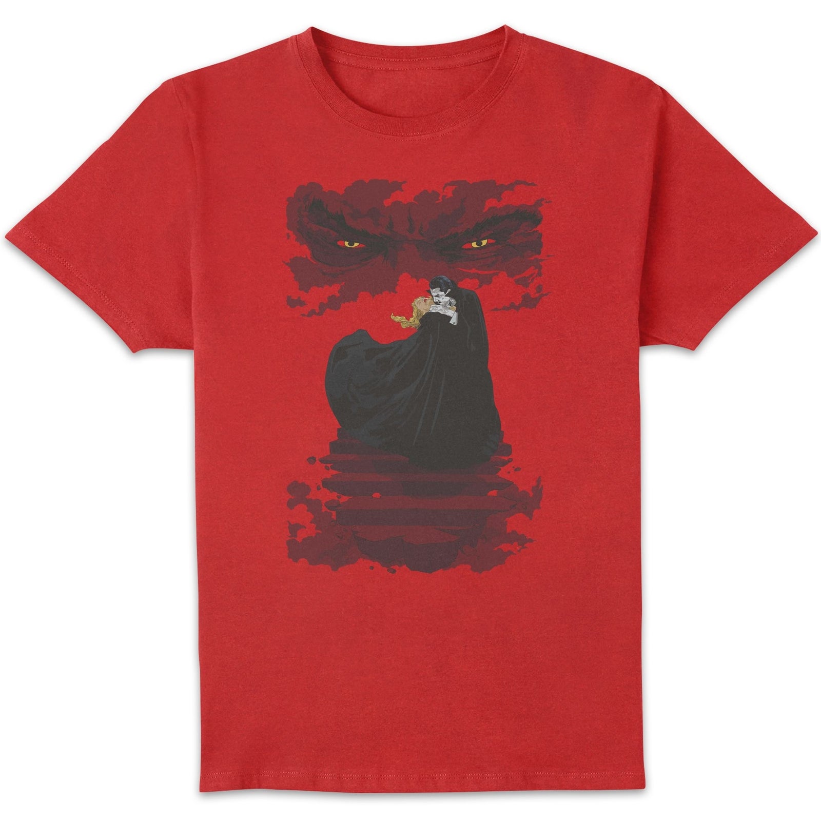 Universal Monsters Dracula Illustrated Men's T-Shirt - Red - XL
