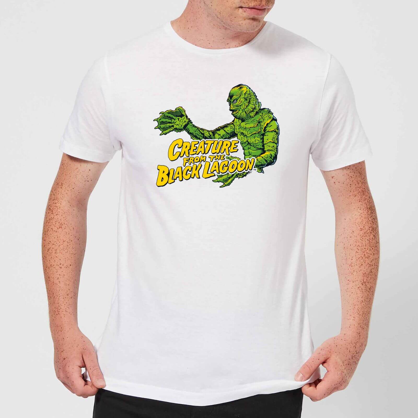 Universal Monsters Creature From The Black Lagoon Crest Men's T-Shirt - White - XS - White