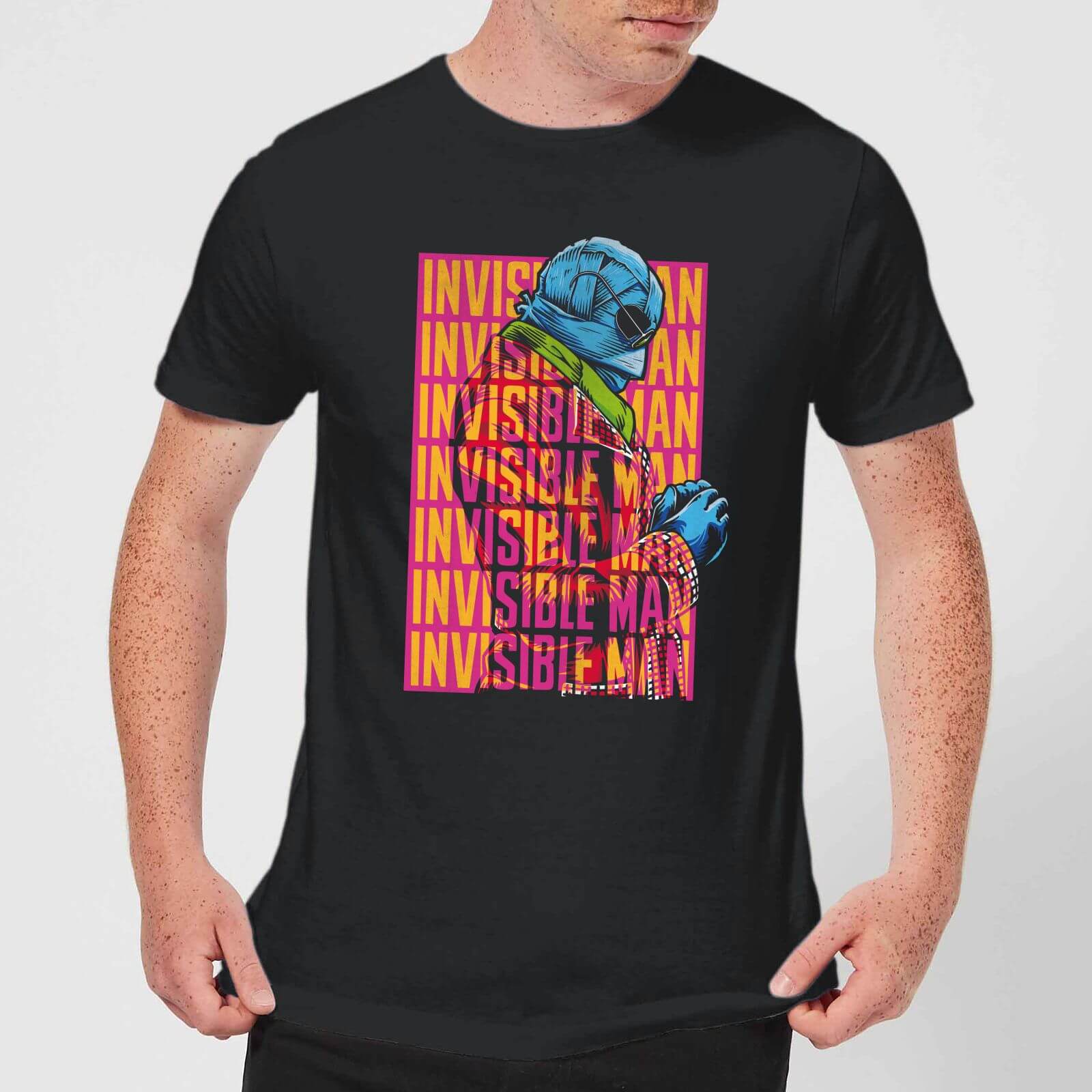 

T-Shirt Universal Monsters Invisible Man Retro - Nero - Uomo - XL